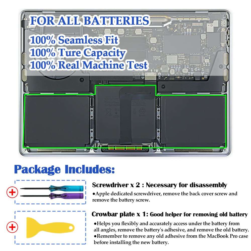 ANTIEE A2159 A2289 A2338 Battery Replacement, A2171 Battery for MacBook Pro 13-Inch 2019 2020 (M1) EMC 3301 3456 3578 MUHN2 MUHP2 MUHQ2 MUHR2 MXK62 MYDA2 MYD82 MYD92 MYDC2 MXK52 MXK32 MXK72 5