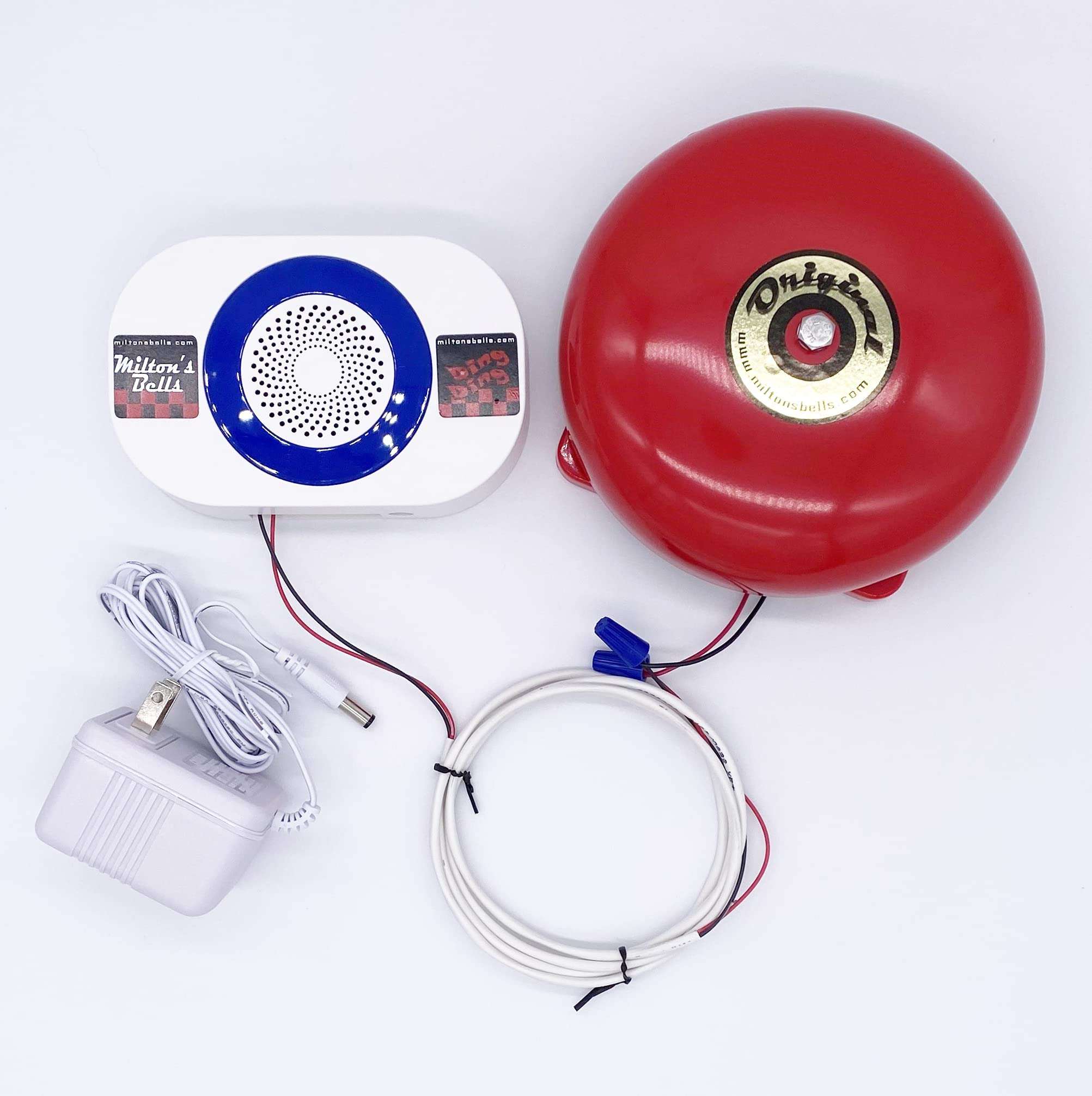 Milton’s Bells Long-Range Driveway Alarm - Wireless Original Bell and Chime Kit with 25' Hose 3