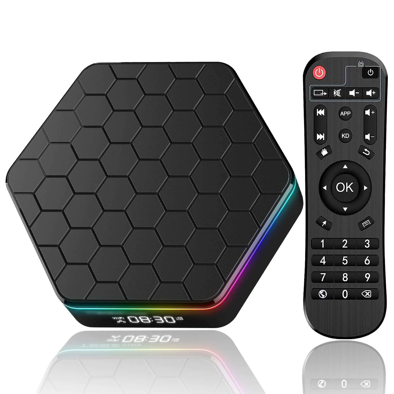 Android TV Box 12.0 with 100M LAN Dual WiFi 2.4G/5G