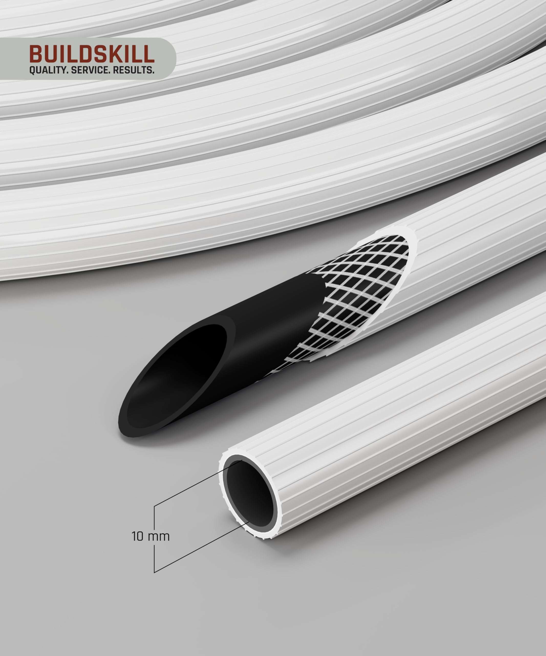 BUILDSKILL 2 Meter Fully Automatic washing machine inlet pipe | universal & normal tap adaptor connector | Burst proof | anti kink | Hot & Cold water washing machine pipe inlet | pressure resistant 6