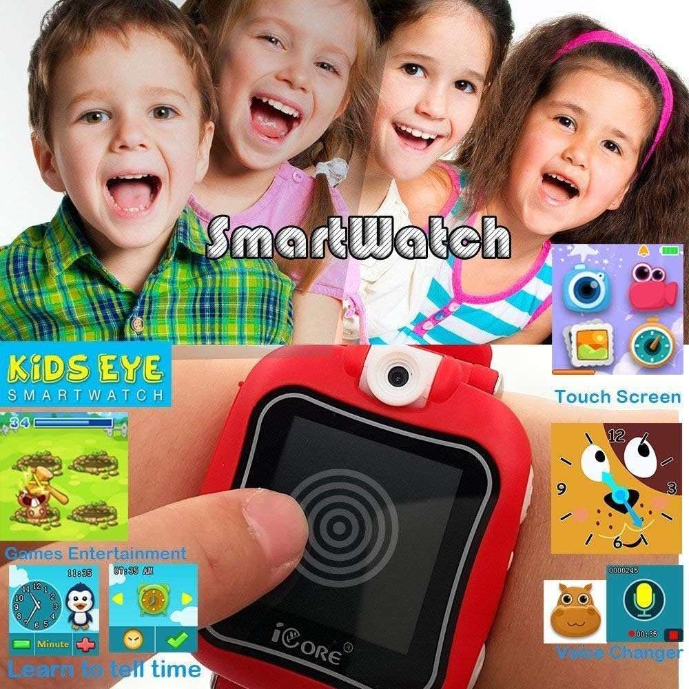 iCore Smart Watch for Kids | Gizmo Watch with Learning Games Gifts for 7 Year Old Girls | Touch Screen Gizmo Watch Selfie-Camera Video Watches Age for Girls Ages 5-7 Best Birthday Gifts (Red) 5