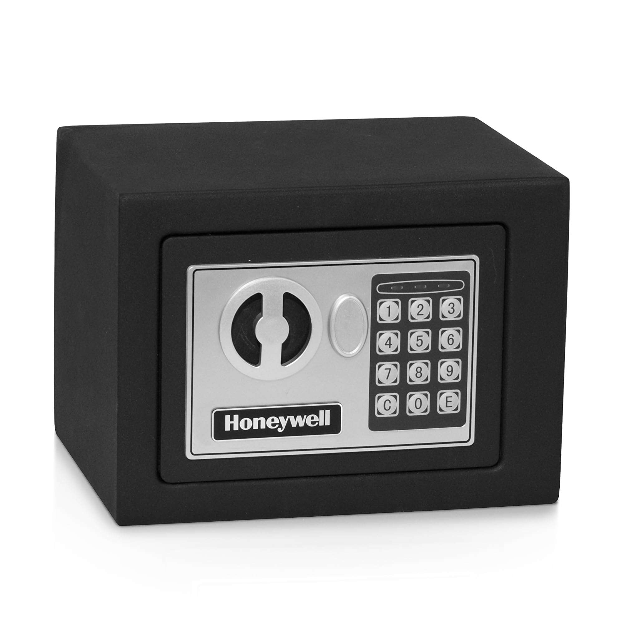 Honeywell Safes & Door Locks - Bolt Down Small Safe Box with Digital Lock for Home - Steel Security Electronic Lock Box - Cabinet & Door Design Safe with 2 Keys - 0.17-Cubic Feet - Black - 5005 1