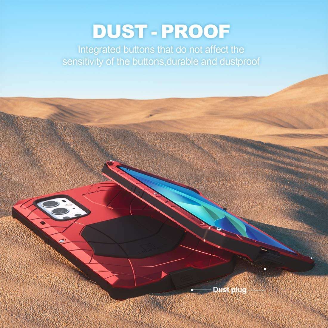 Foluu for Oneplus 9 Pro Case, for OnePlus 9 Pro 5G Case Heavy Duty, Aluminum Metal Shockproof Bumper Frame Case Soft Rubber Silicone Military Heavy Duty Hard Case for Oneplus 9 Pro 5G 2021 (Red) 5