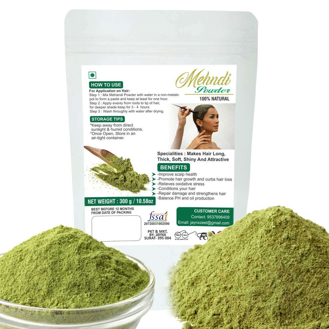 Jay Nx Natural Mehndi Powder 300g Pack of 2 4