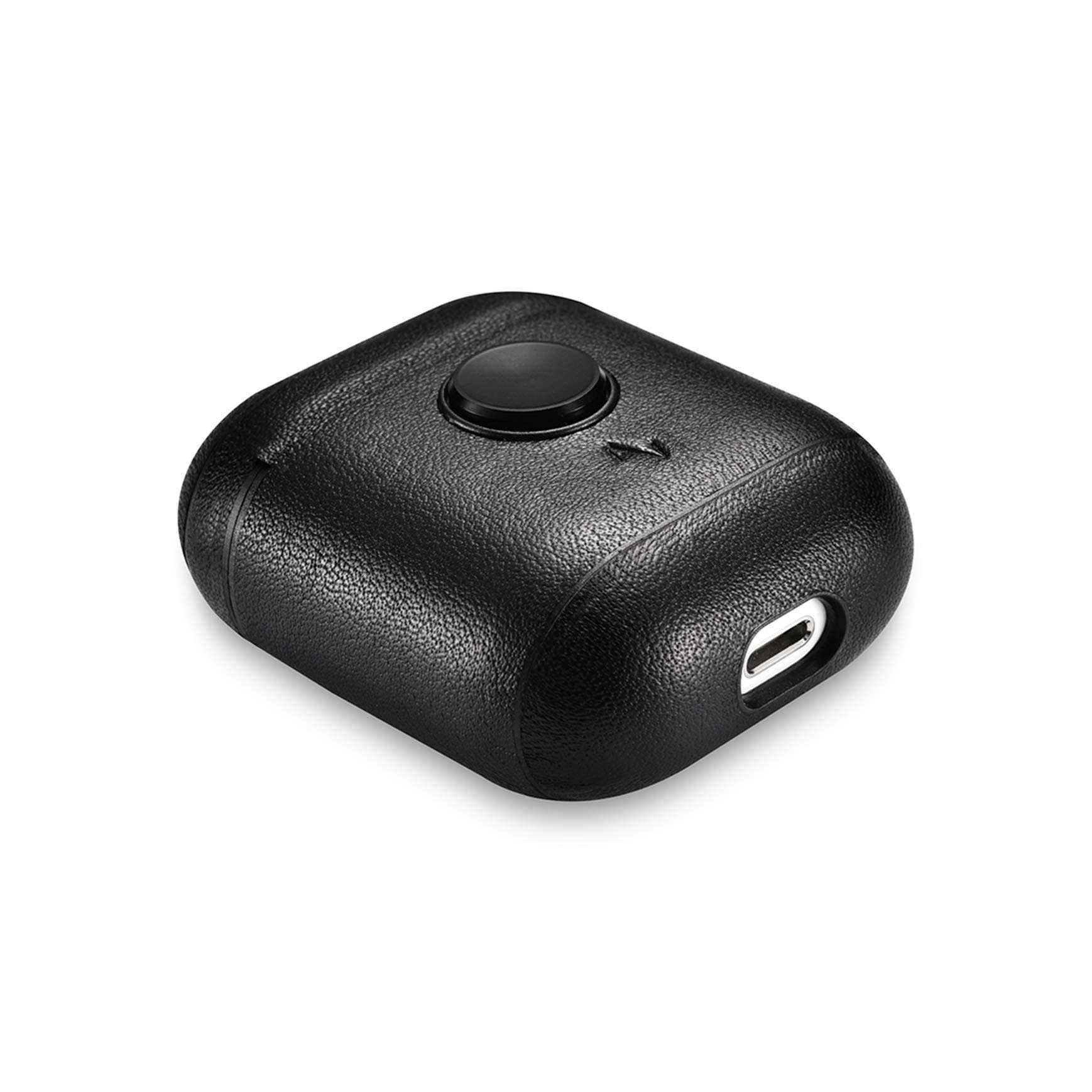 ZenPod - Spinning Leather Case for Apple AirPods (Airpods, AirPods 2, and Wireless Charging Case), Air Vinyl Design, Fidget Spinner Leather Case for AirPods 4