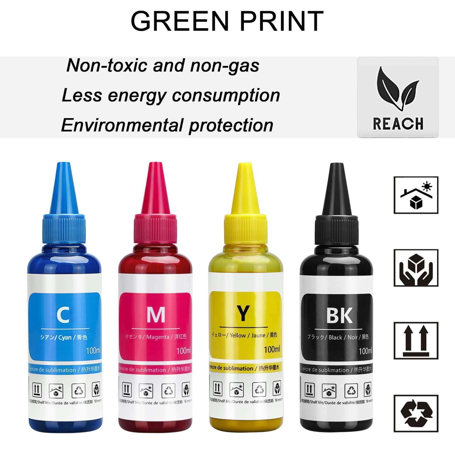 Xcinkjet Sublimation Ink Compatible for Sawgrass Virtuoso SG400 SG800 Printer (1 Black 1 Cyan 1 Magenta 1 Yellow, 4-Pack) 6