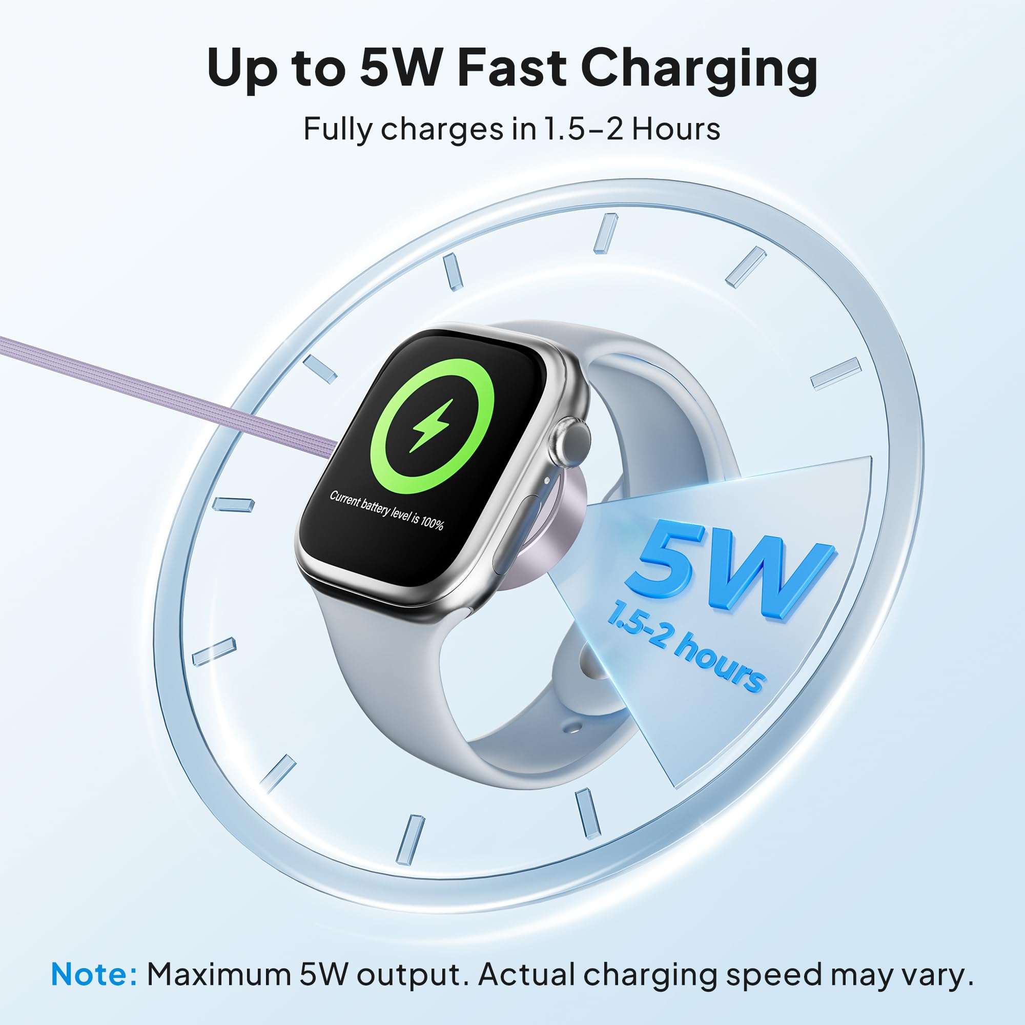 Elebase Magnetic Charger Cable for Apple Watch Ultra 3,5W Fast Charging USB C Cord 4FT with USB A Adapter 2 in 1,Portable Type C Wireless Smart Watch Power Dock for iWatch Series 11 10 9 8 7 6 5 4,SE 3