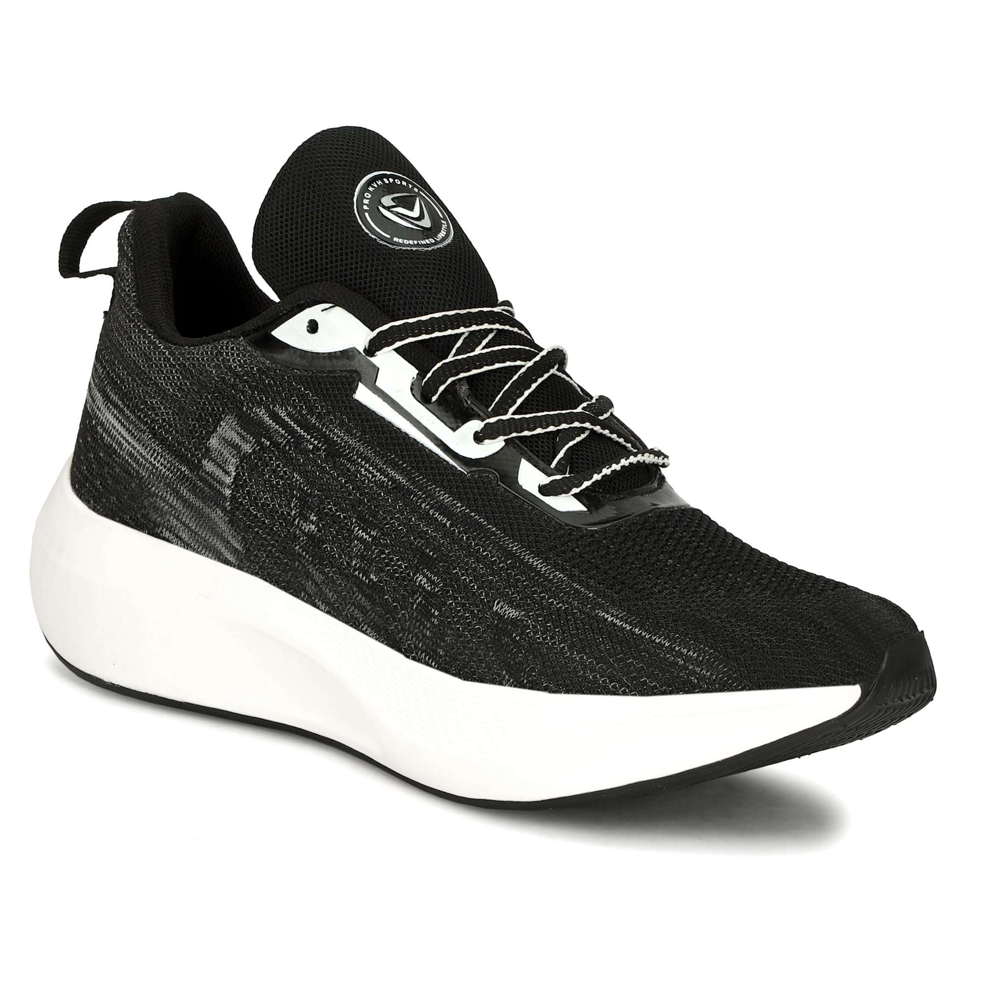 PRO KVH Men's Comfortable Walking Running Tennis Shoes ActiveFloat Athletic Gym Workout Jogging Cushioning Sneakers_Black_09