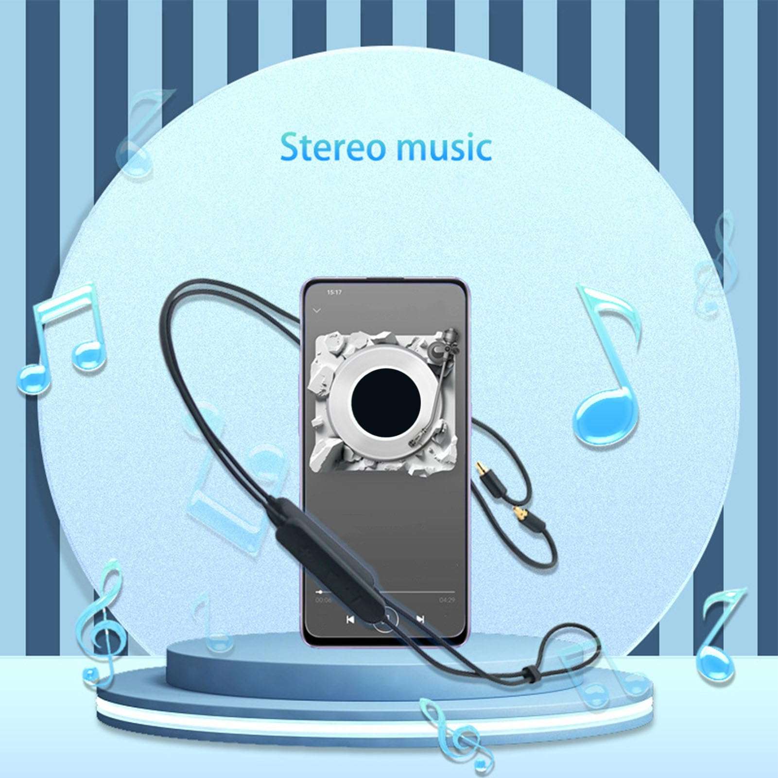 Yunseity Rechargeable Headphone Adapter Cable, BT 5.0 Cordless Upgrade for IE100 Pro, IE400 Pro, IE500 Pro Earphones with Controller and Mic for Calls, Volume, and Music Playback 3