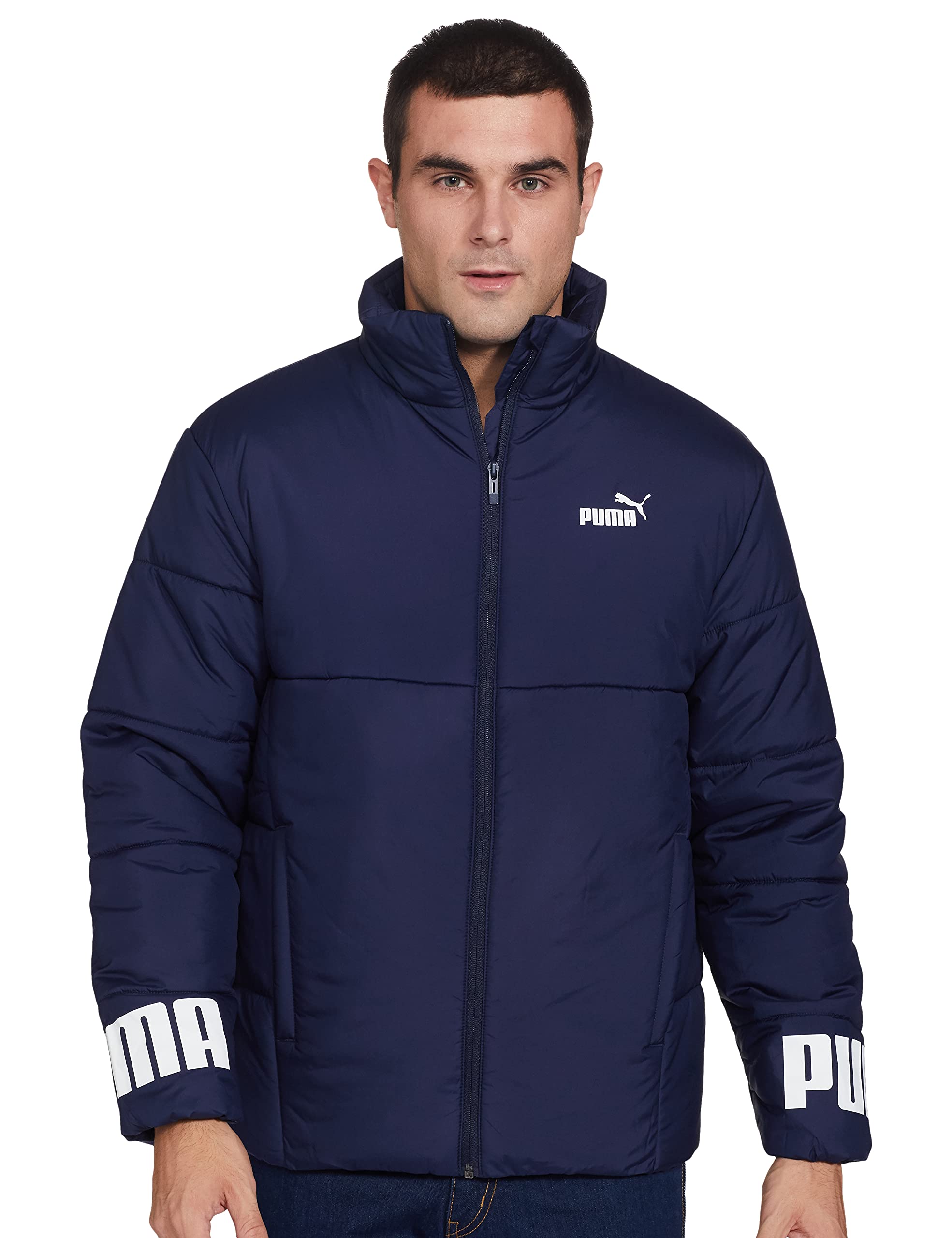 Puma Men's A-Line Coat (58768906_Blue_Extra Large)