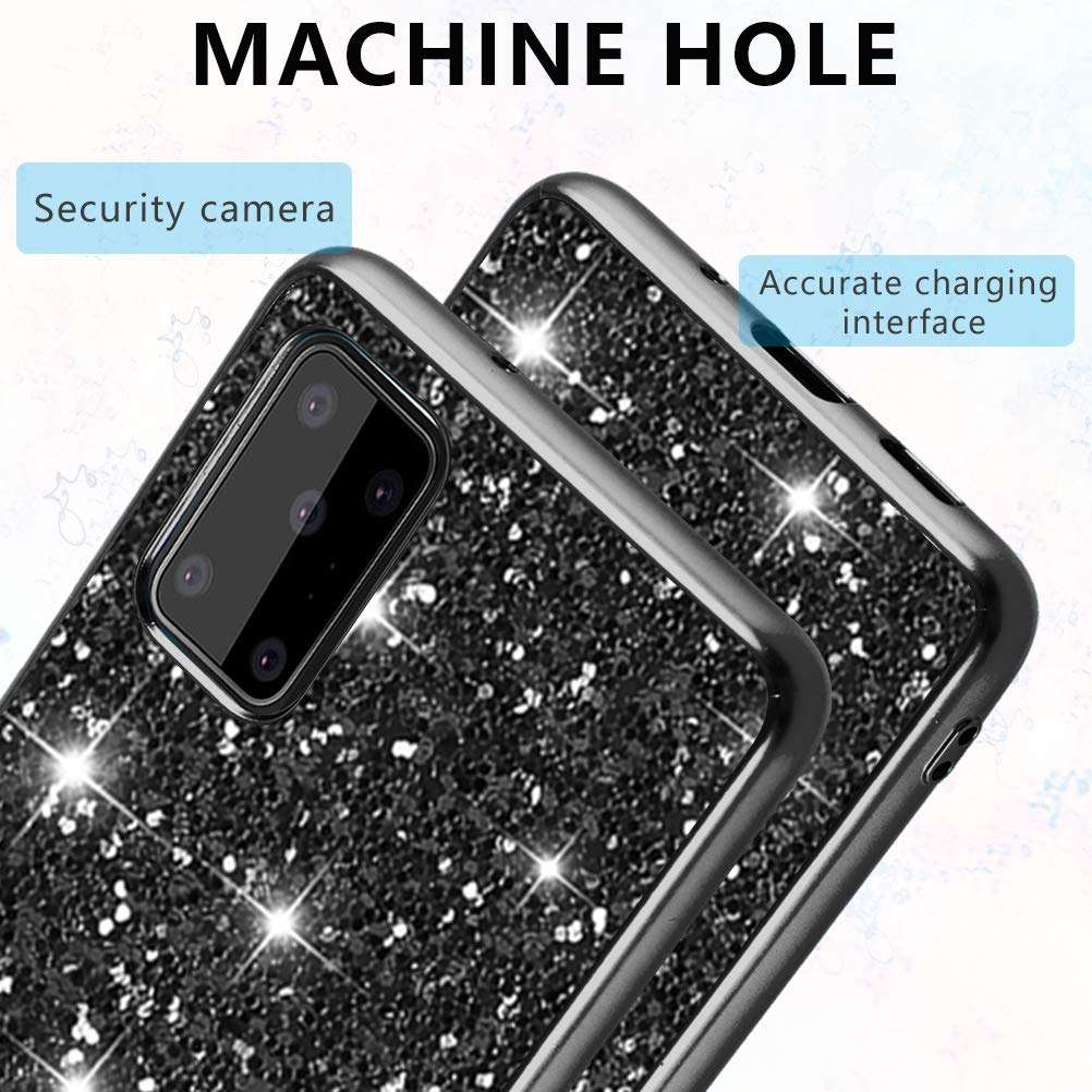 Case for Samsung Galaxy S20 FE Case Glitter Sparkly Shiny Bling S20 FE 5G Phone Case Cover Thin Slim Soft Silicone Backcover Shockproof Bumper Protective Shell for Galaxy S20 FE 5G Cases Girly Women 3