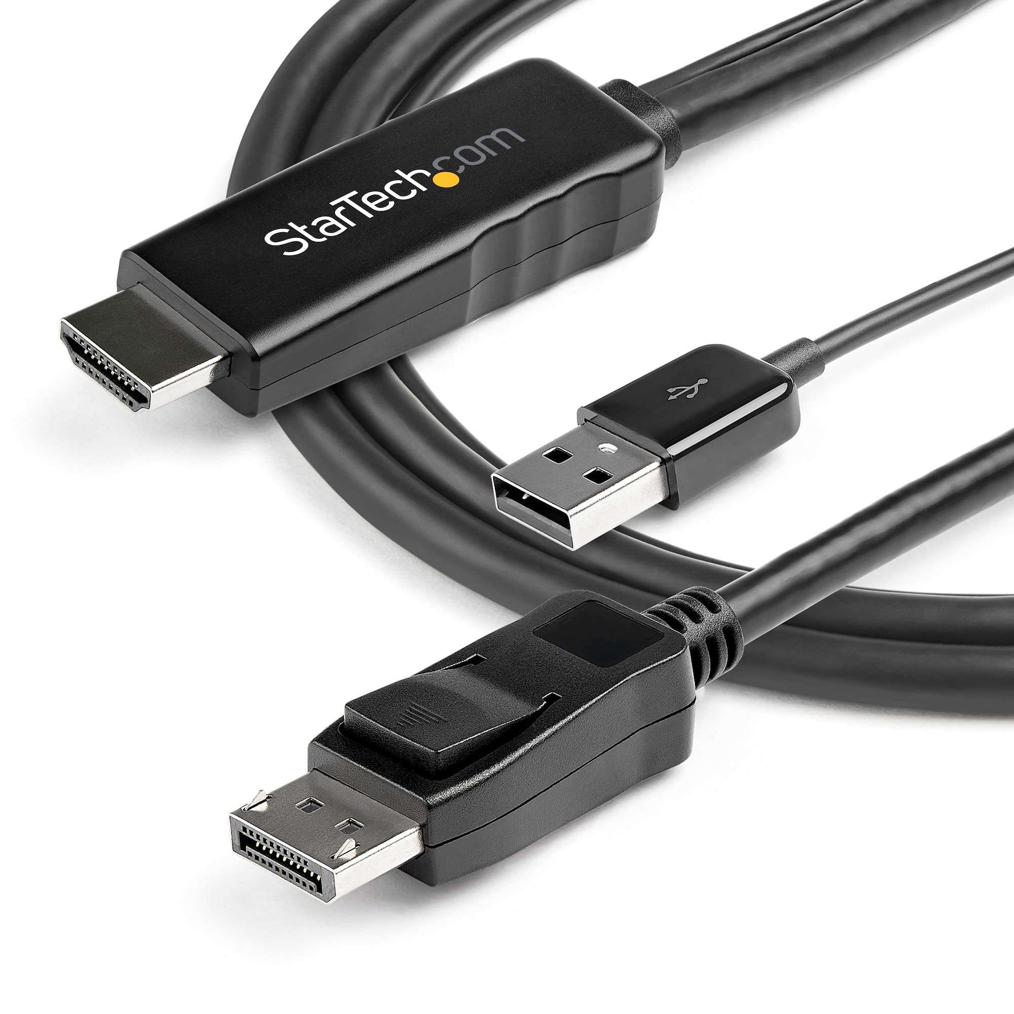 StarTech.com 2m (6ft) HDMI to DisplayPort Cable 4K 30Hz - Active HDMI 1.4 to DP 1.2 Adapter Converter Cable with Audio - USB Powered - Mac & Windows - HDMI Laptop to DP Monitor - Male/Male (HD2DPMM2M) 6