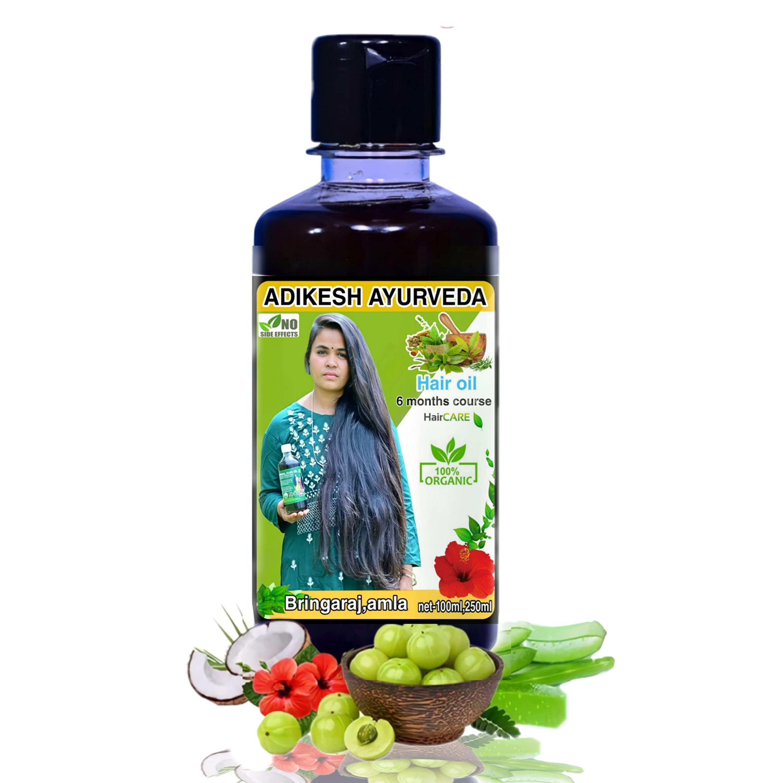 SRI MAHARISHI ADIVASI AYURVEDIC PRODUCTS - HERBAL PRODUCT Adikesh Adivasi Bringaraj Hair Oil 100Ml For Men & Women (SMAAP-35) 3