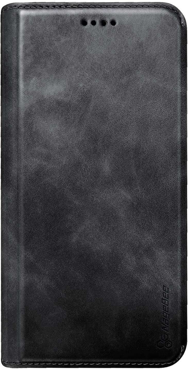 E-Began Wallet Case for LG K40 LMX420, LG Solo 4G LTE L423DL/K12 Plus/X4 2019/Xpression Plus 2 (AT&T)/Harmony 3, Credit Card Holder, Kickstand Feature Premium Leather Folding Flip Case -Black 4