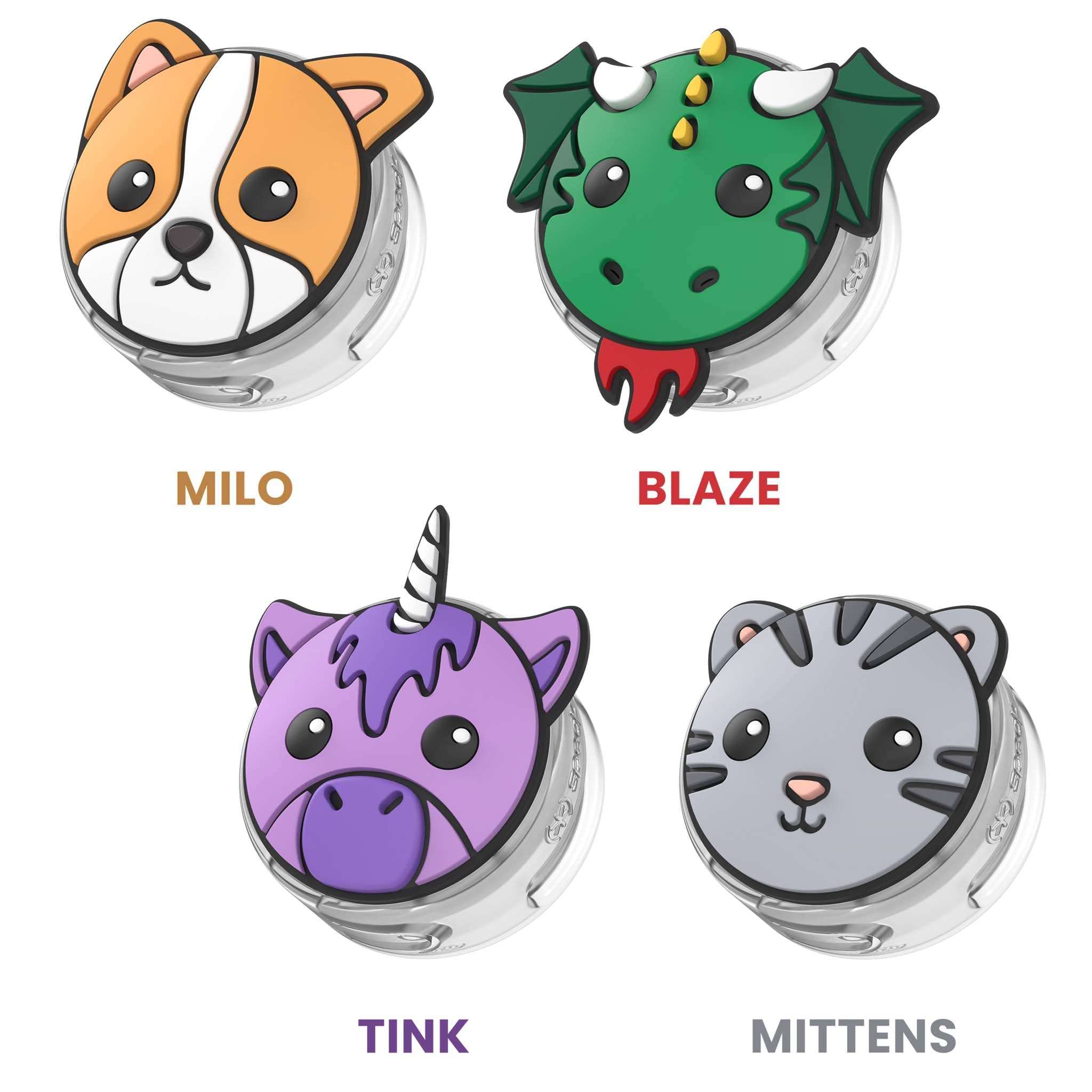 Speck Tagimals Cute Cartoon Apple AirTag Holder – Hidden AirTag Tracker Cases – Easily Attach to Shoe or Collar – 4 Fun Characters (Pack of 4) 6