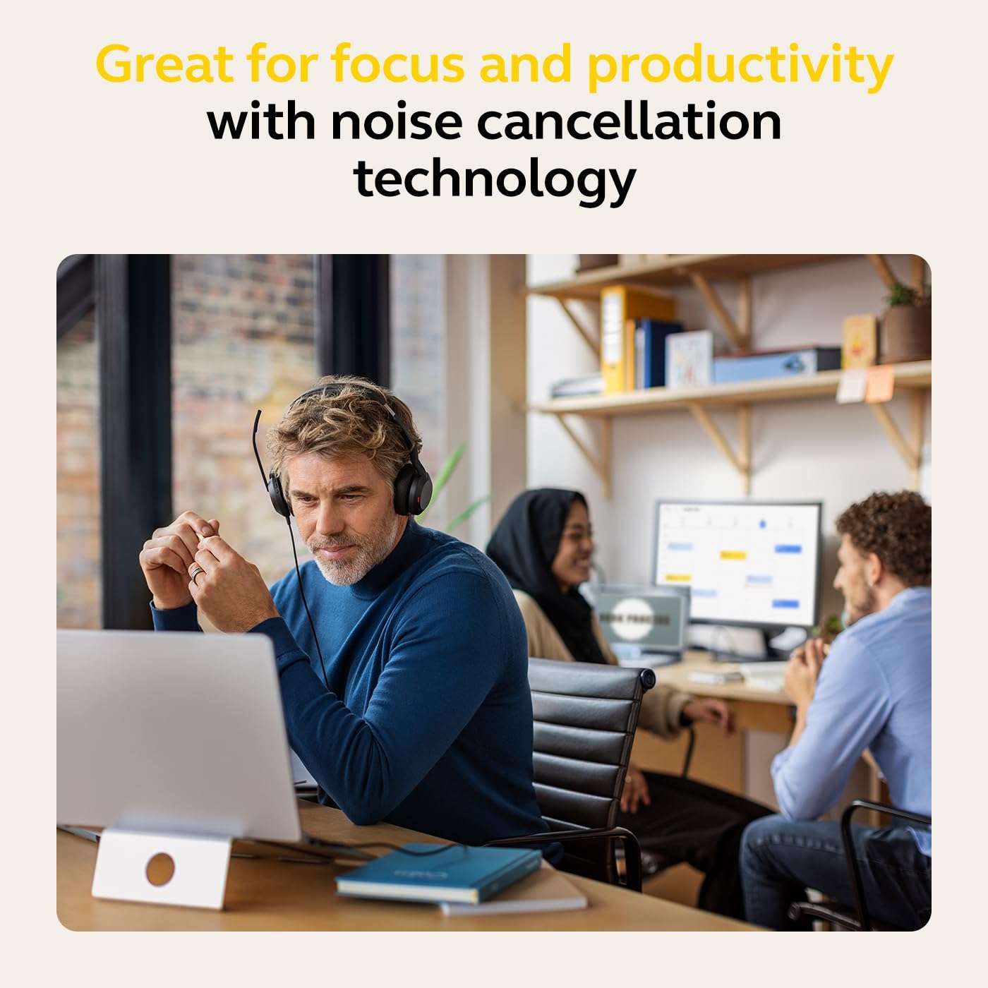Jabra Evolve2 50 Wired Stereo Headset AirComfort Technology, Noise-Cancelling Mics & Active Noise Cancellation - Works with All Leading UC Platforms Such as Zoom & Google Meet - Black 6