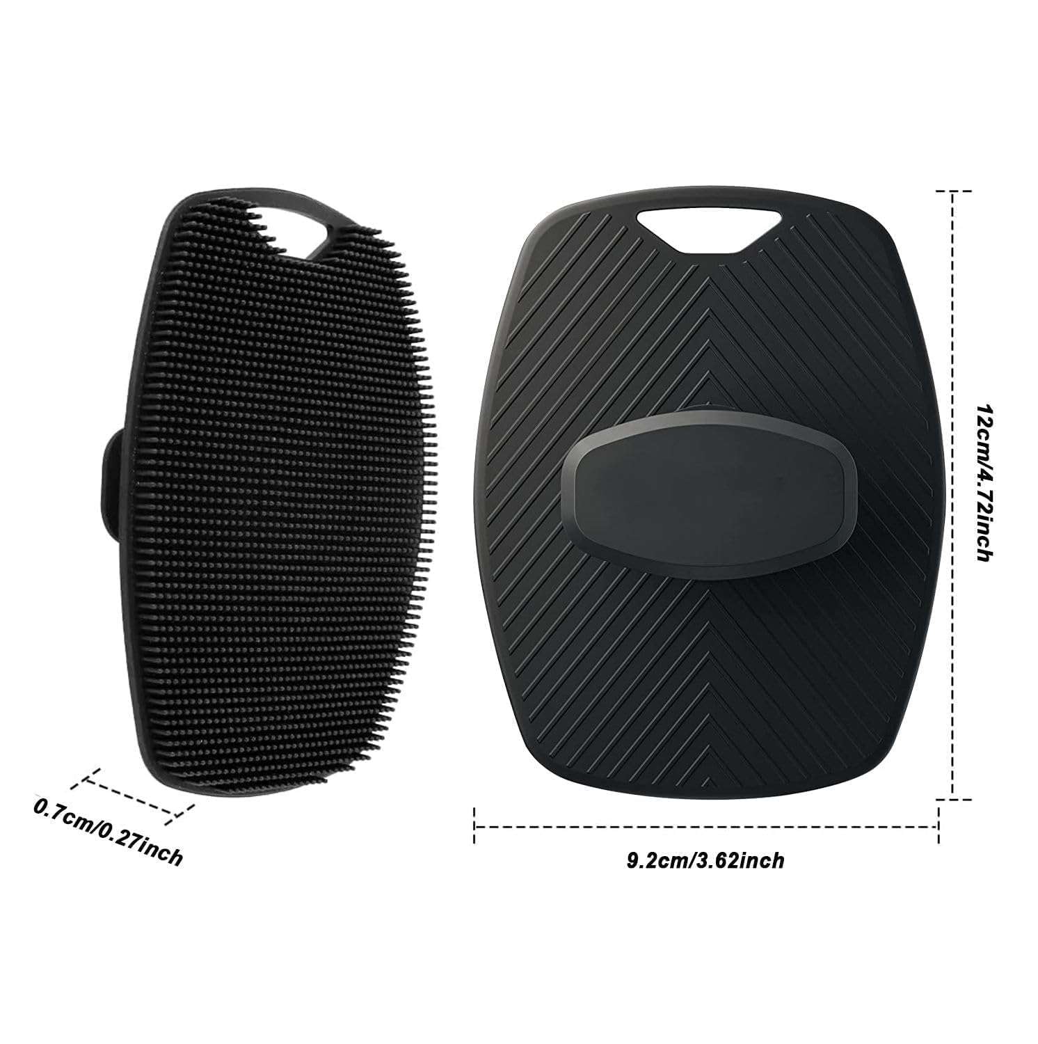 SUPRO Silicone Body Scrubber Bath Brush,Scrubber for Nourishing Cleaning & Exfoliating Your Skin Lather Boosting Bristles with Ergonomic No-Slip Handle, Body Exfoliator for Men and Women 4