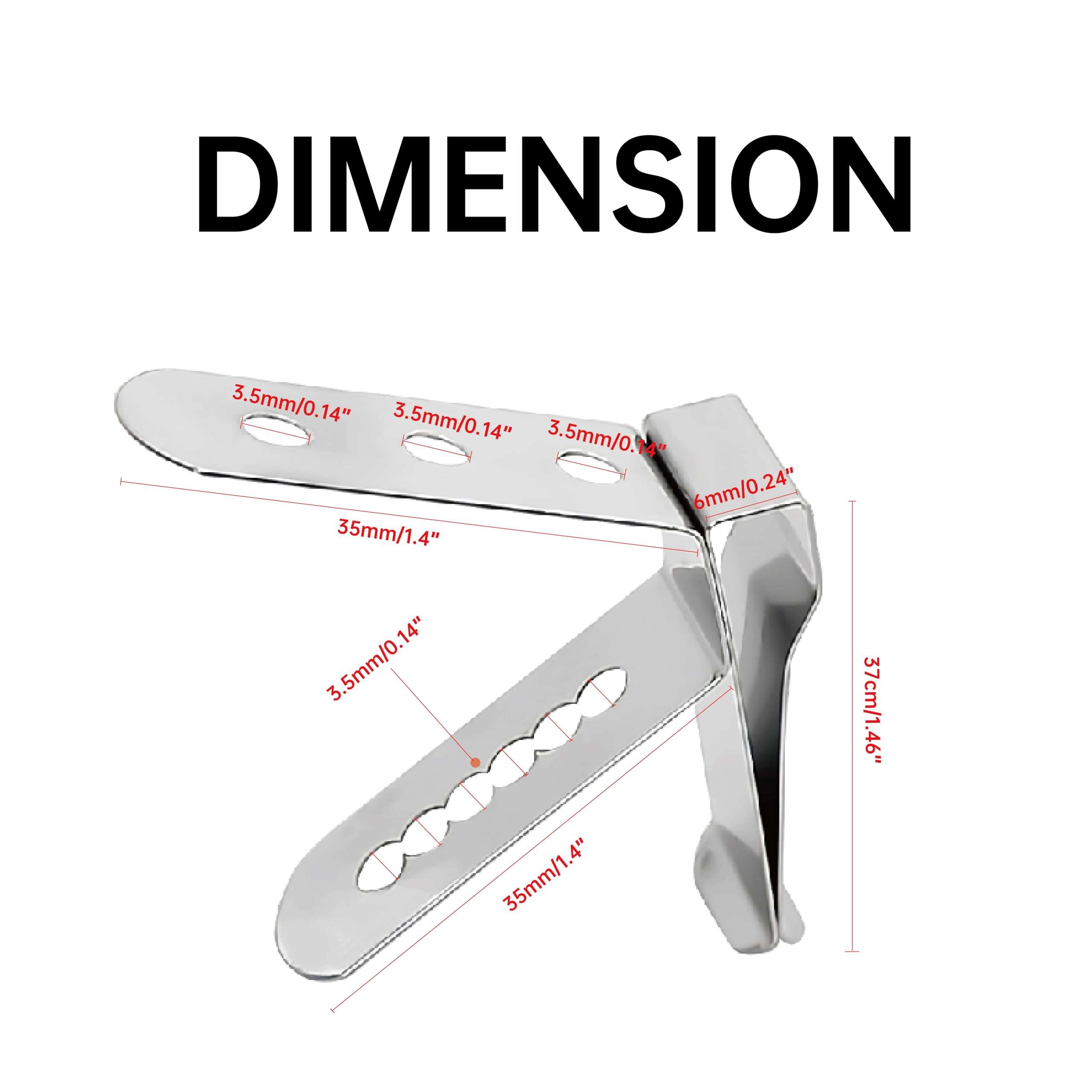 CILICO 3 Pieces Thermometer Probe Pot Clip Holder Stainless Steel 3-Hole Ambient Temperature Readings for BBQ Smoker Oven Meat Grill Kitchen Clamp for Fryer Barbecue (3.5mm Hole Diameter) 4