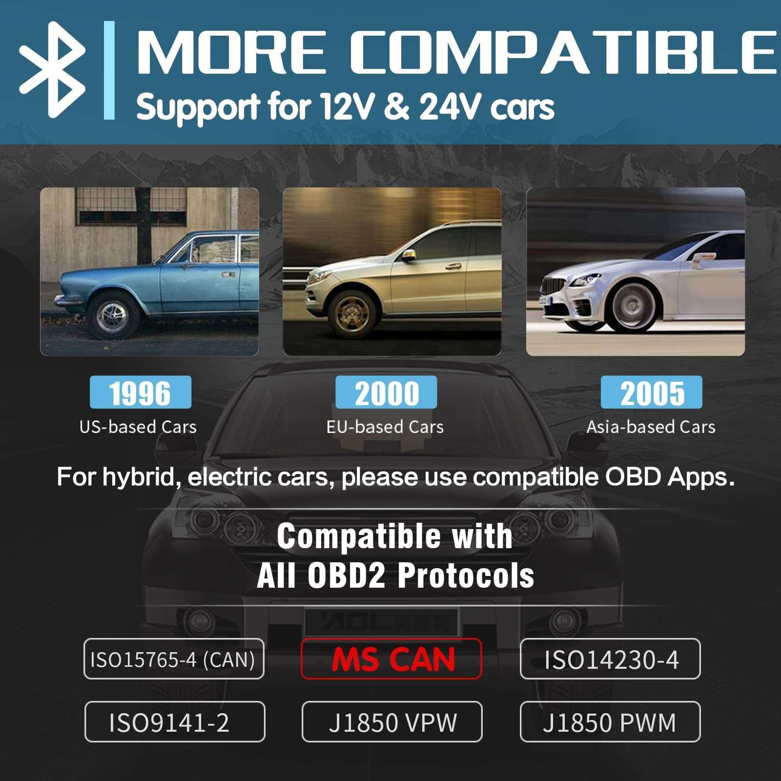 Vgate vLinker FS Bluetooth OBD2 Diagnostic Scan Tool, OBDII Car Code Reader for iOS, Android & Windows 6