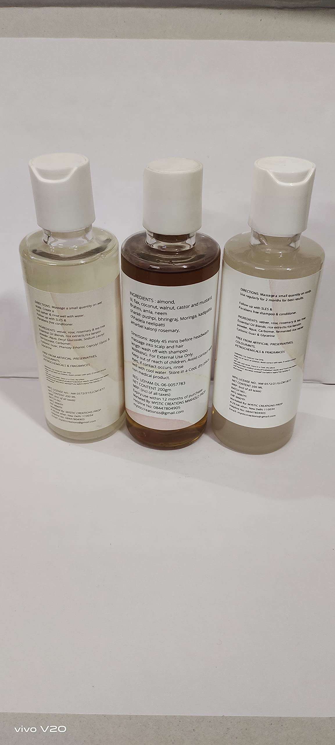 Mystic Creations Rice Shampoo Combo Herbs Oil & Rice Lotion Enriched Rice Water Lotion |Rice Serum Lotion 3