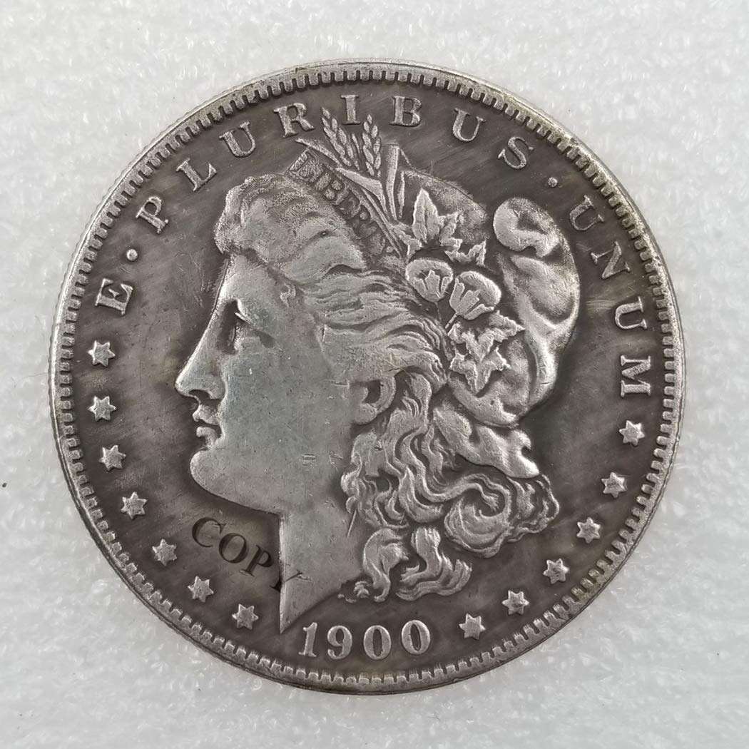 MOMOKY Copy 1900-Morgan Dollar Plating Silver Coin-Replica U.S Old Original Pre Morgan Commemorative Coins Maybe Coin Best Coin Collecting Discovery Collection 1
