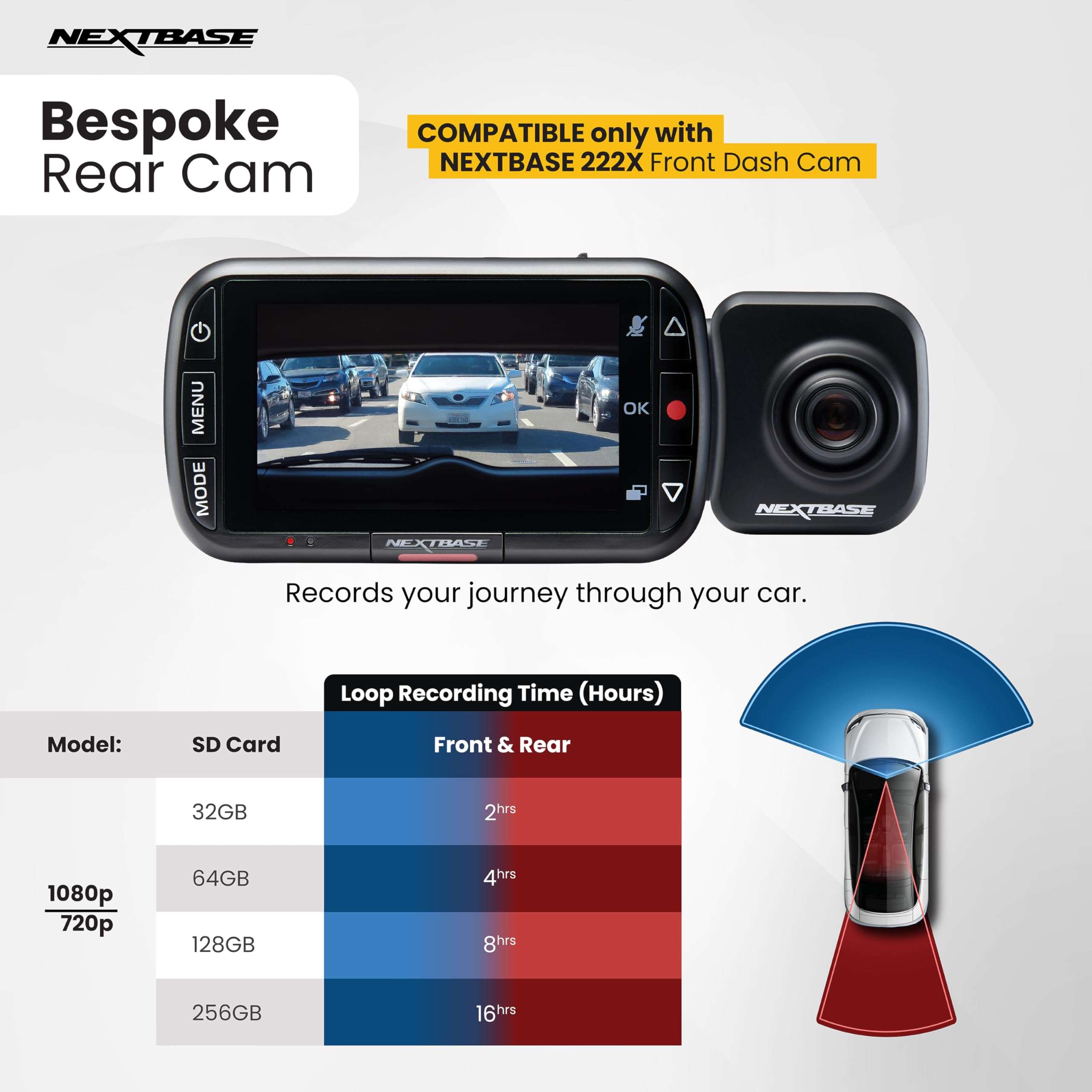 Nextbase 128GB U3 Micro SD Memory Card - with Adapter - Compatible with Nextbase in-Car Dash Cams Series 1 and 2 5