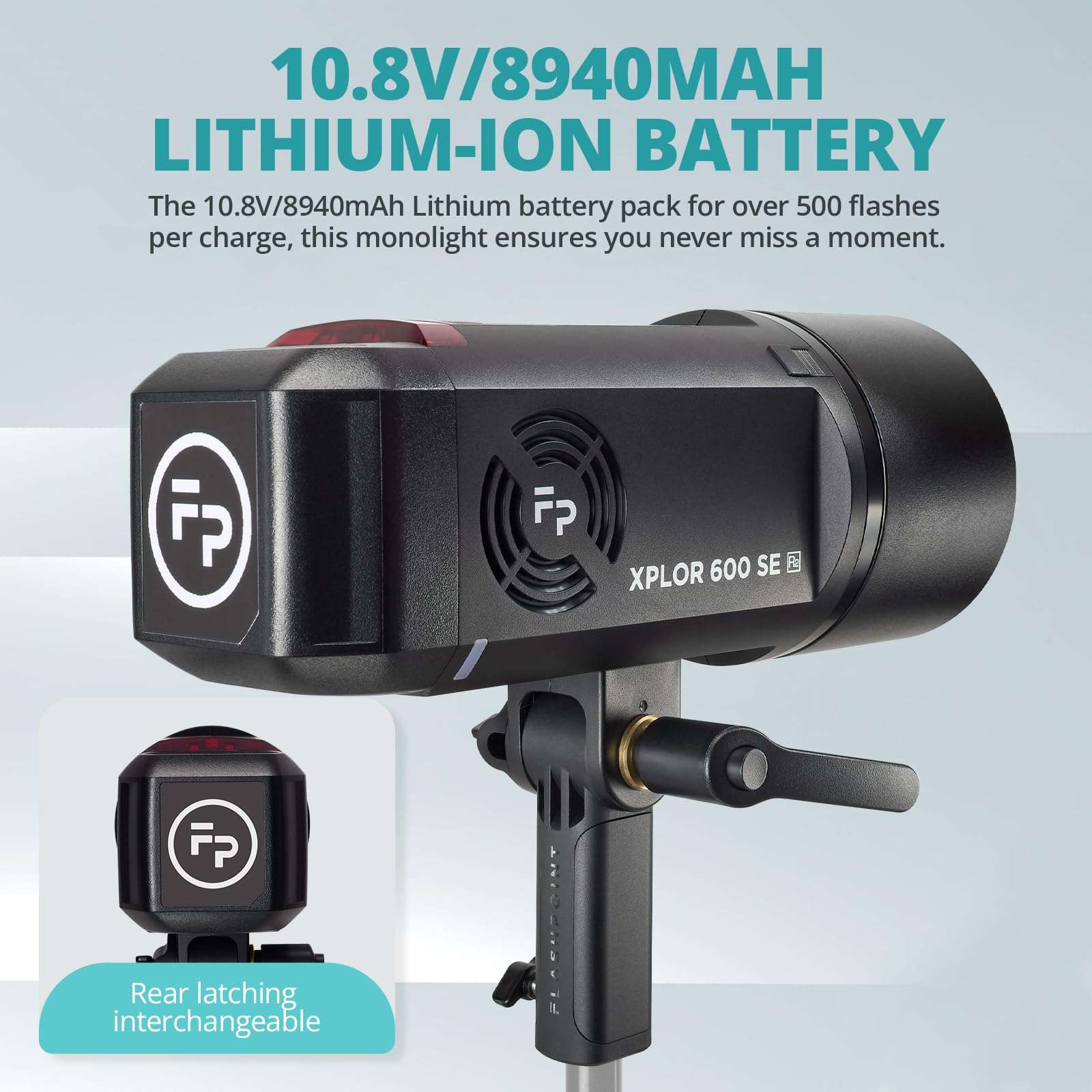 Flashpoint XPLOR 600 SE AD600BMII R2 Manual HSS 600Ws Outdoor Studio Flash Strobe Monolight Light 8940mAh Battery (Godox AD600BM Upgraded) 6