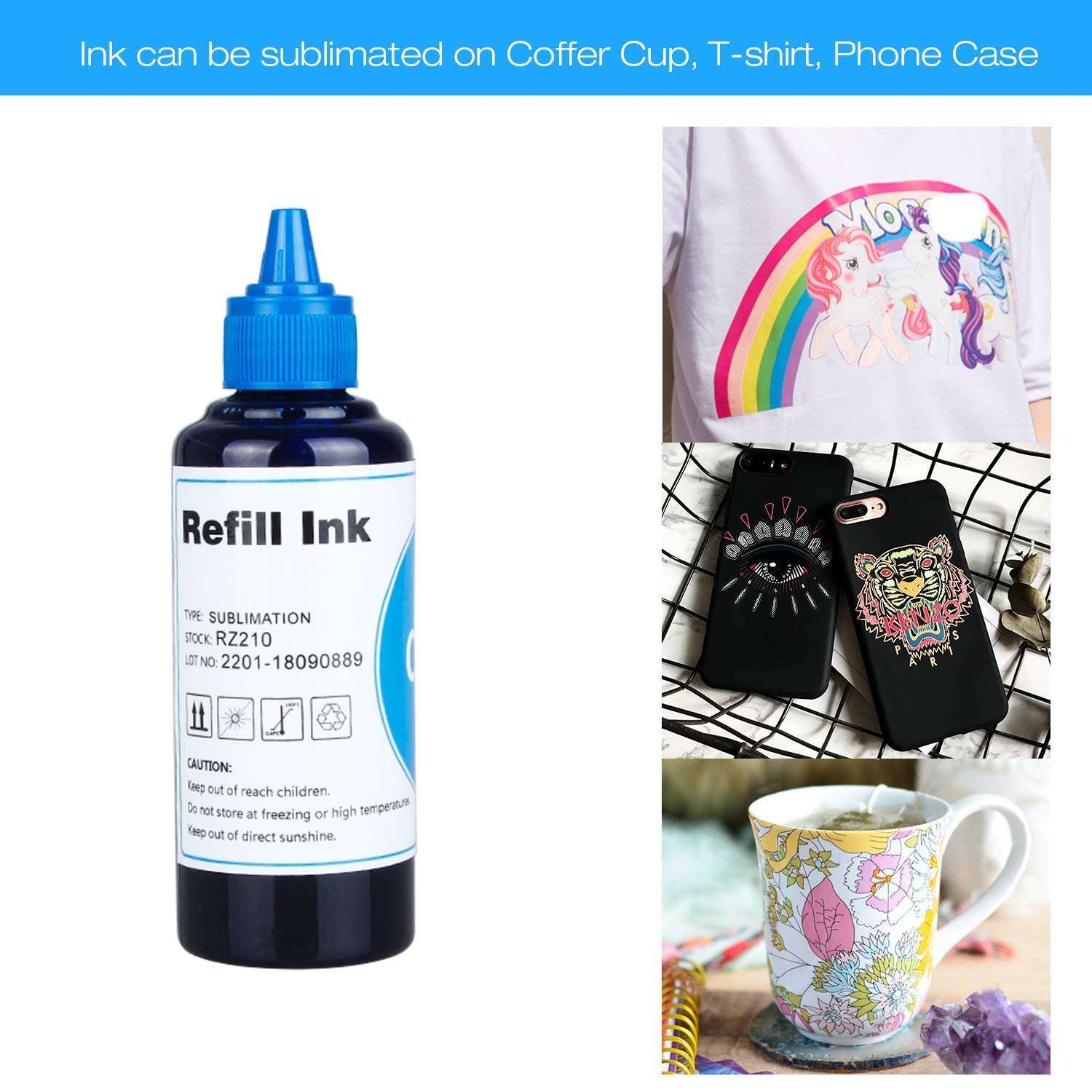 TBTeek 400ML Sublimation Ink for Inkjet Printers C68 C88 C88+ ET-2650, ET-2500, ET-2550, ET-2600 ET-16500, ET-4500, ET-4550, XP-430 WF-2650 WF-7610 WF-7620 WF3540 WF-3640 3