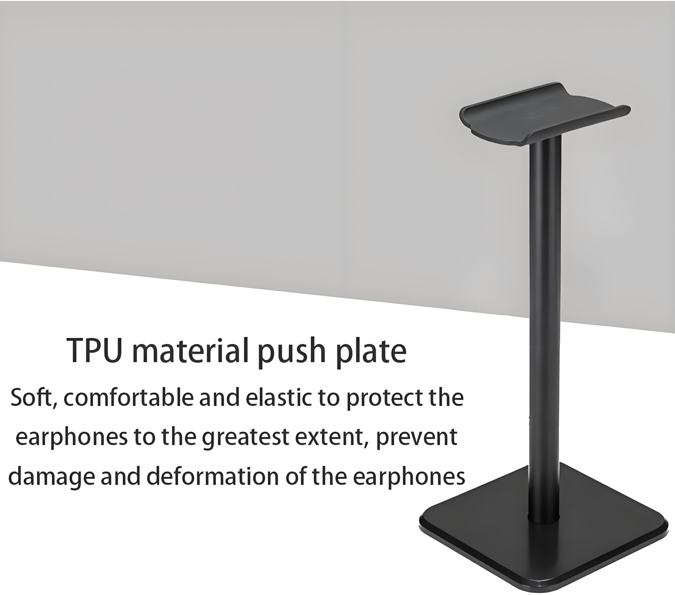 Headphone Stand, Universal Aluminum Metal Holder for AirPods Max, HyperX Cloud II, Xbox One, Turtle Beach, Sennheiser, Sony, Bose, Beats PC Gaming Headset Display & Bluetooth Headphones (Black) 2