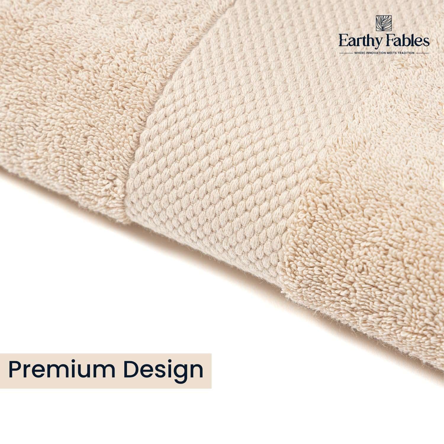 Earthy Fables Premium Face Towels - 100% Combed Cotton, 600 GSM, Ultra Soft, Quick Dry & Highly Absorbent, for Gym, Travel & Acne-Prone Skin, 30 x 30 cm, Set of 6 (Beige) 4
