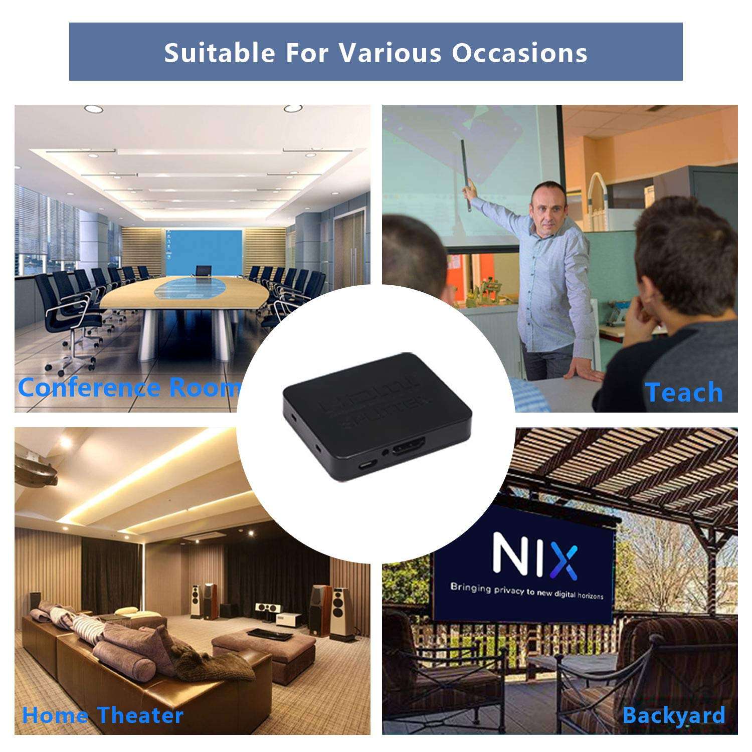 HDMI Splitter 1 in 2 Out,YAODHAOD HDMI Male to Dual HDMI Female Converter for Duplicated-Mirror Dual Monitor Support 3D 4K@30HZ Full HD 1080P for DVD Players/PS3/HDTV/STB and Most LCD Projectors (USB 6