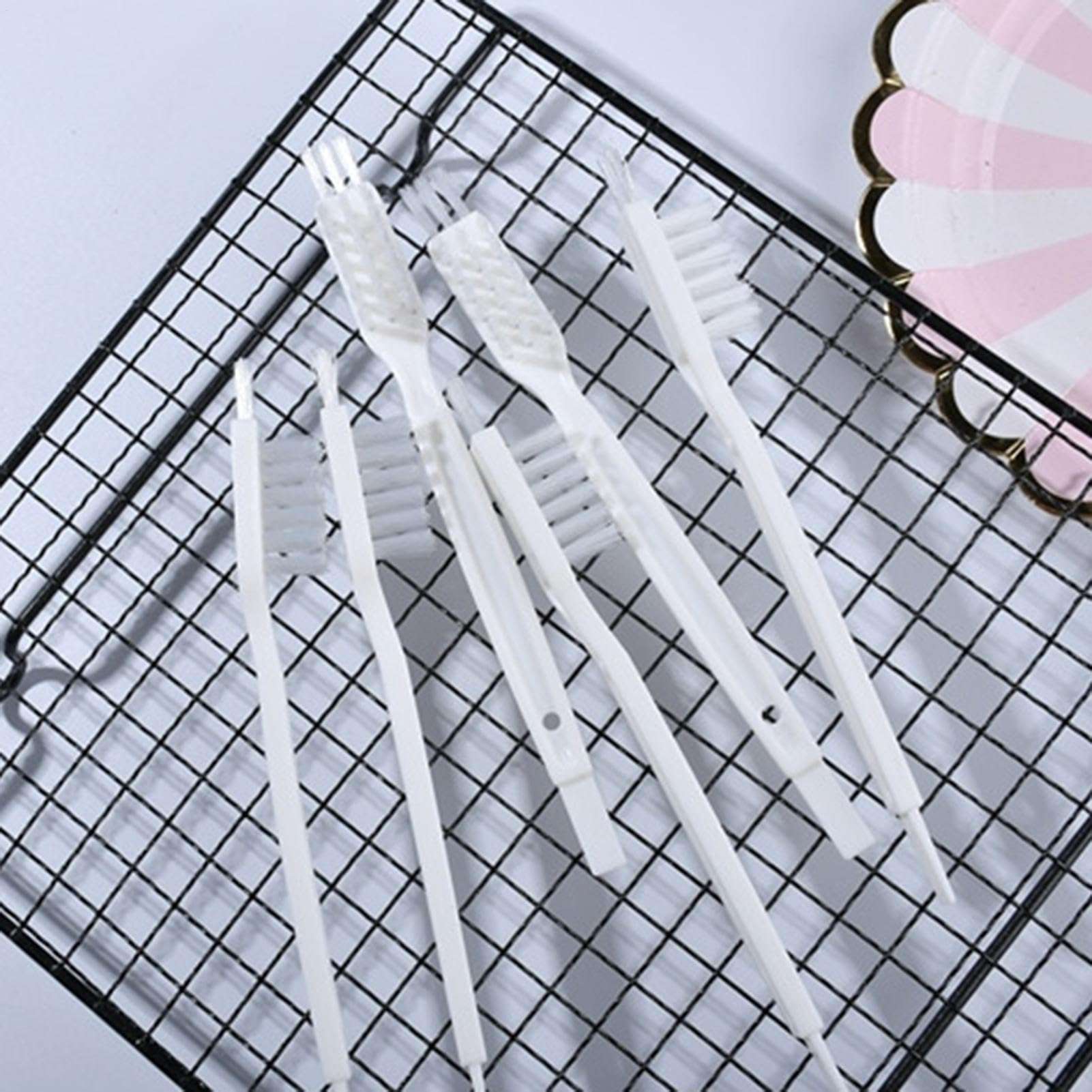 Cleaning Brush for Juicer - 2Pcs Small Nylon Detail Brush, Deep Crevice Cleaner | Compact Cleaning Tool for Soymilks Machine, Fruit Juice Extractor, Blender Crevice Scrubber Brush Kit 4