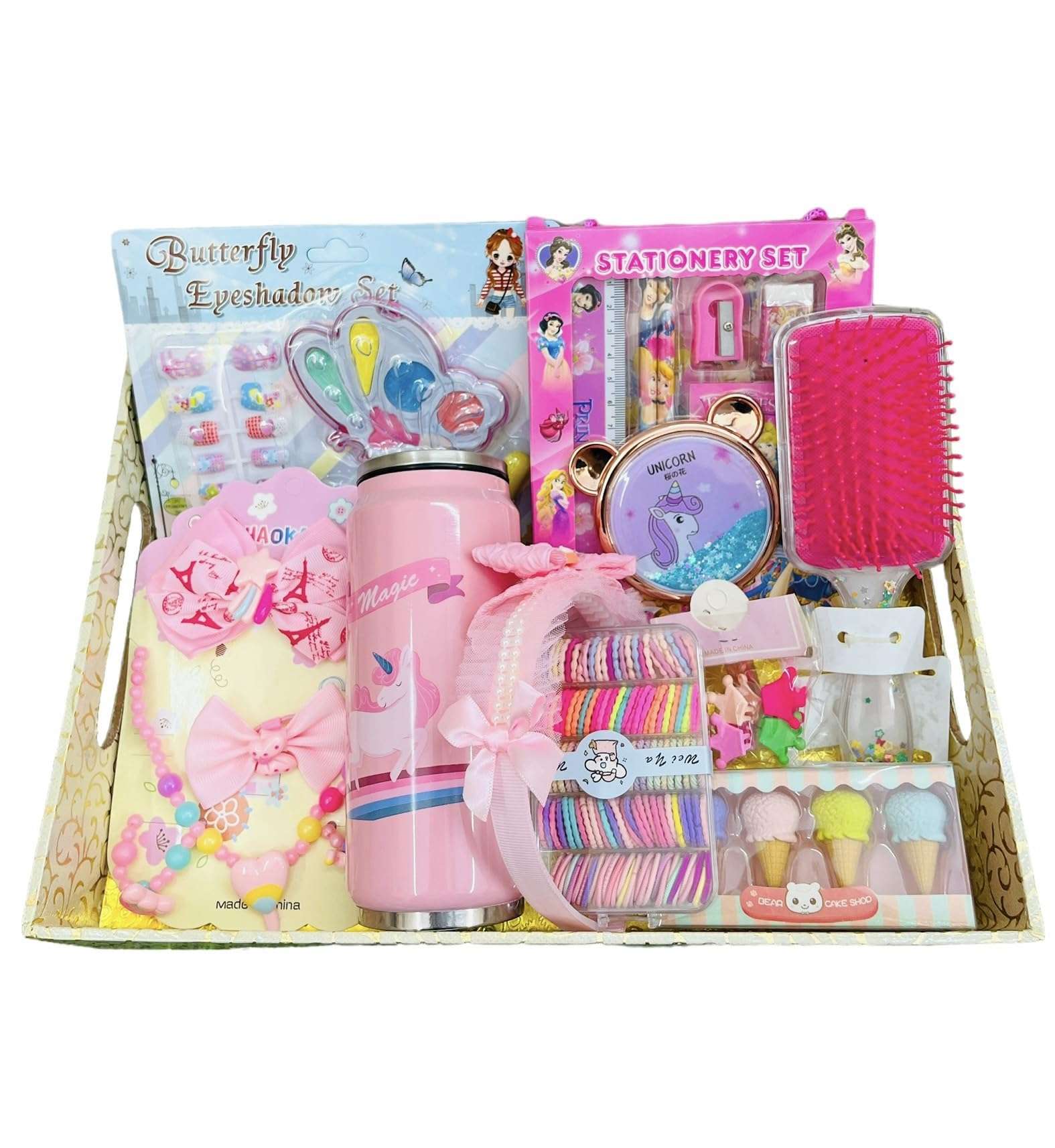 Paaroots Pack of 14 Pcs Unicorn Theme Beautiful Gift Hampers for Birthday Gift Rakhi Gift Hampers for Sisters Gifts for Birthday Gift Hampers for Girls