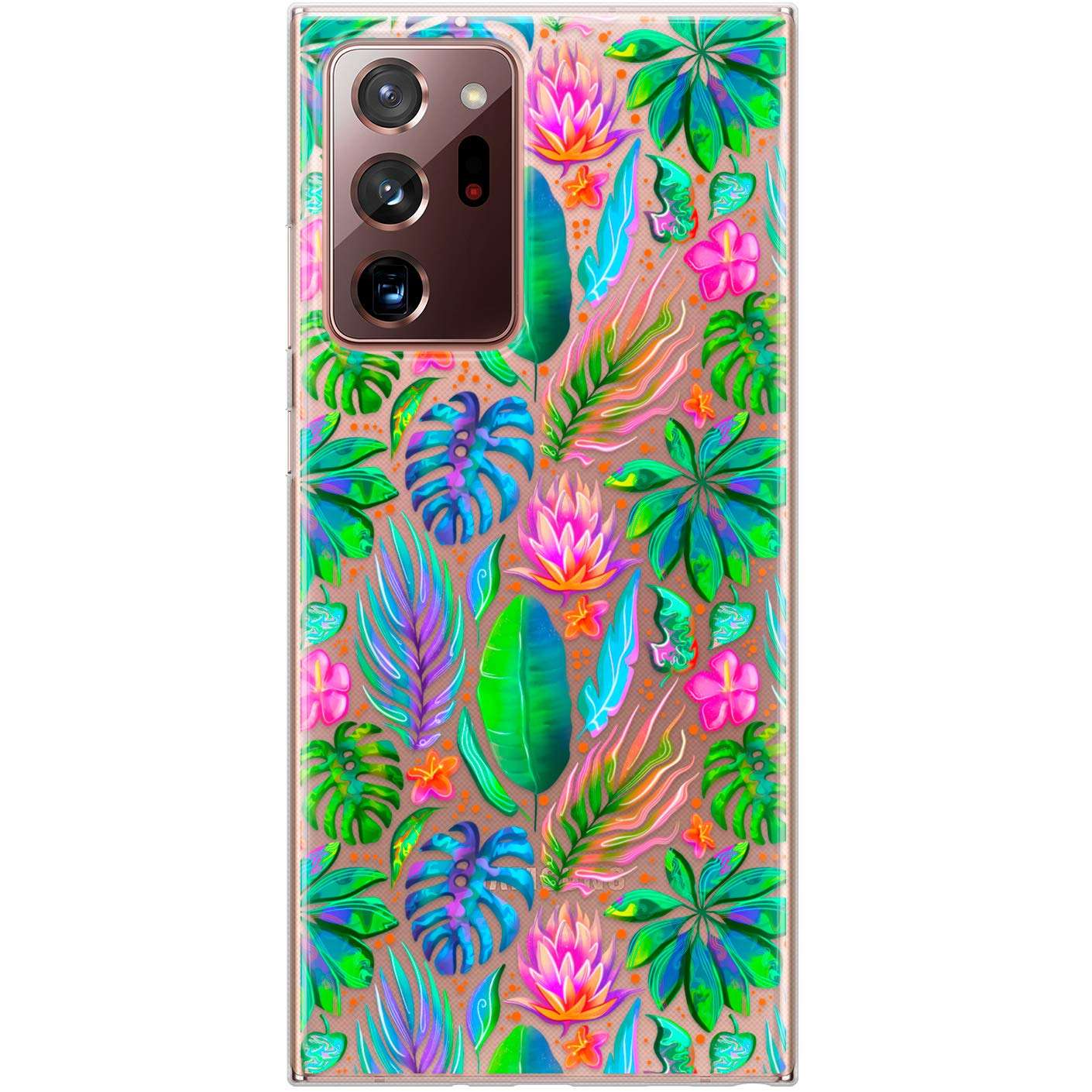 Lex Altern TPU Case Compatible with Samsung Galaxy S21 Note 20 Plus S20 Ultra S10 5G 9 Slim fit Silicone Tropical Print Protective Exotic Lightweight Banana Leaves Flexible Rainforest Plants phh528 4