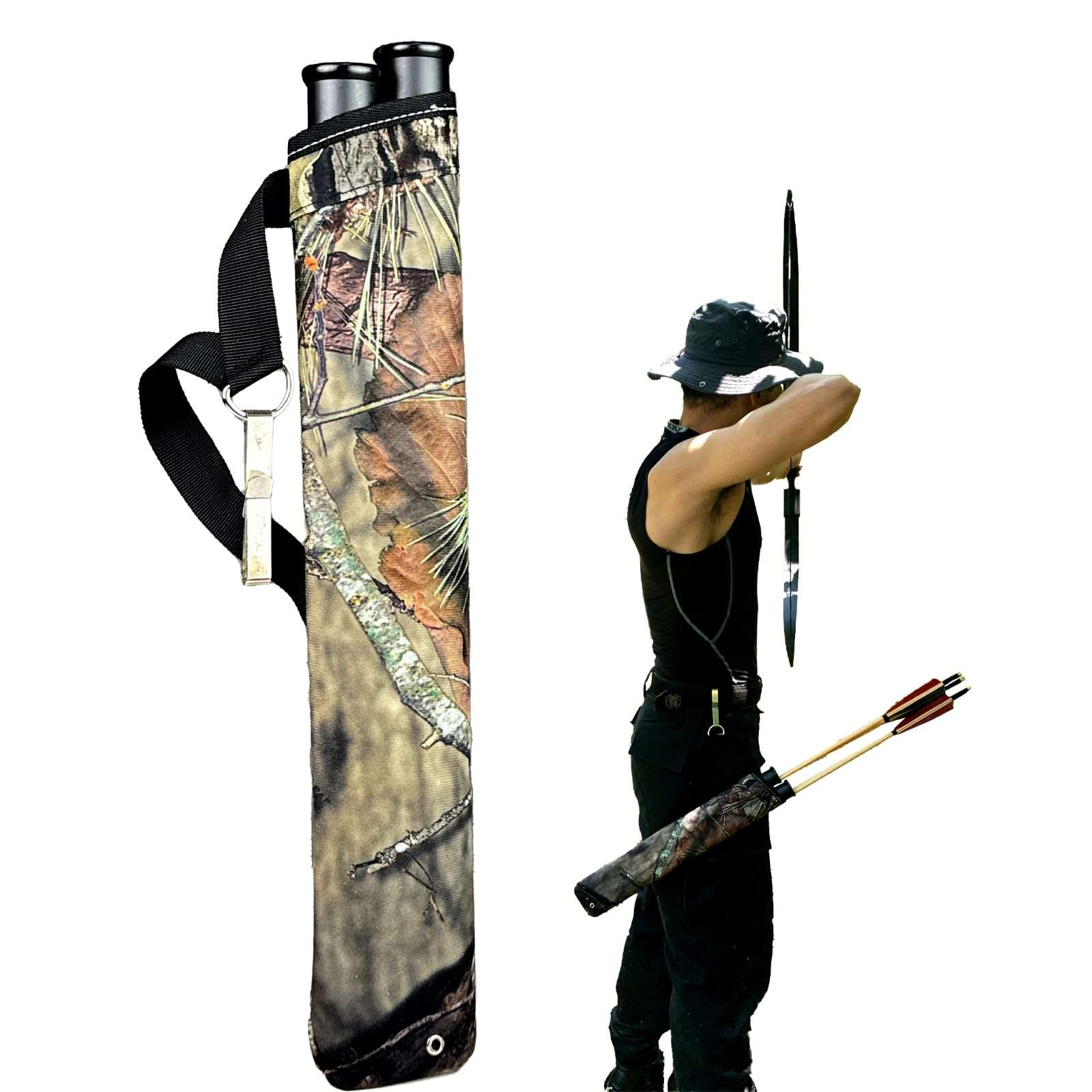 JIALUCONG Camouflage Arrow Tube - Camo Arrow Quiver for Bow Hunting - Quiver Leg - Quiver Quiver with Belt - Arrows for Compound Recurve Bow Quiver for Hunting Target Practicing Youth and Adults 1