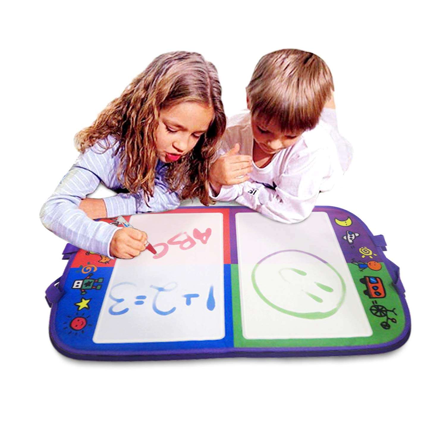 First Classroom Water Doodle Travel Drawing Kit - Educational Writing Pads & Magic Pens - Mess Free Coloring Mats - Ideal Gift for Boys & Girls Top Kid Toys 2