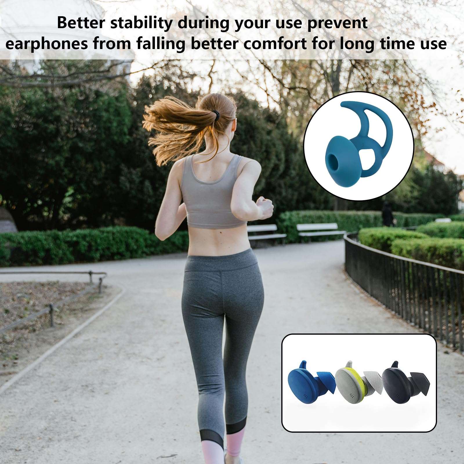 MMYQXI Earbud Replacement Tips Silicone Earbud Tips Ear Tips Compatible with Bose Quietcomfort and Sport Headphone Earbud Rubber Tips Earbud Covers Medium 3 Pairs 6