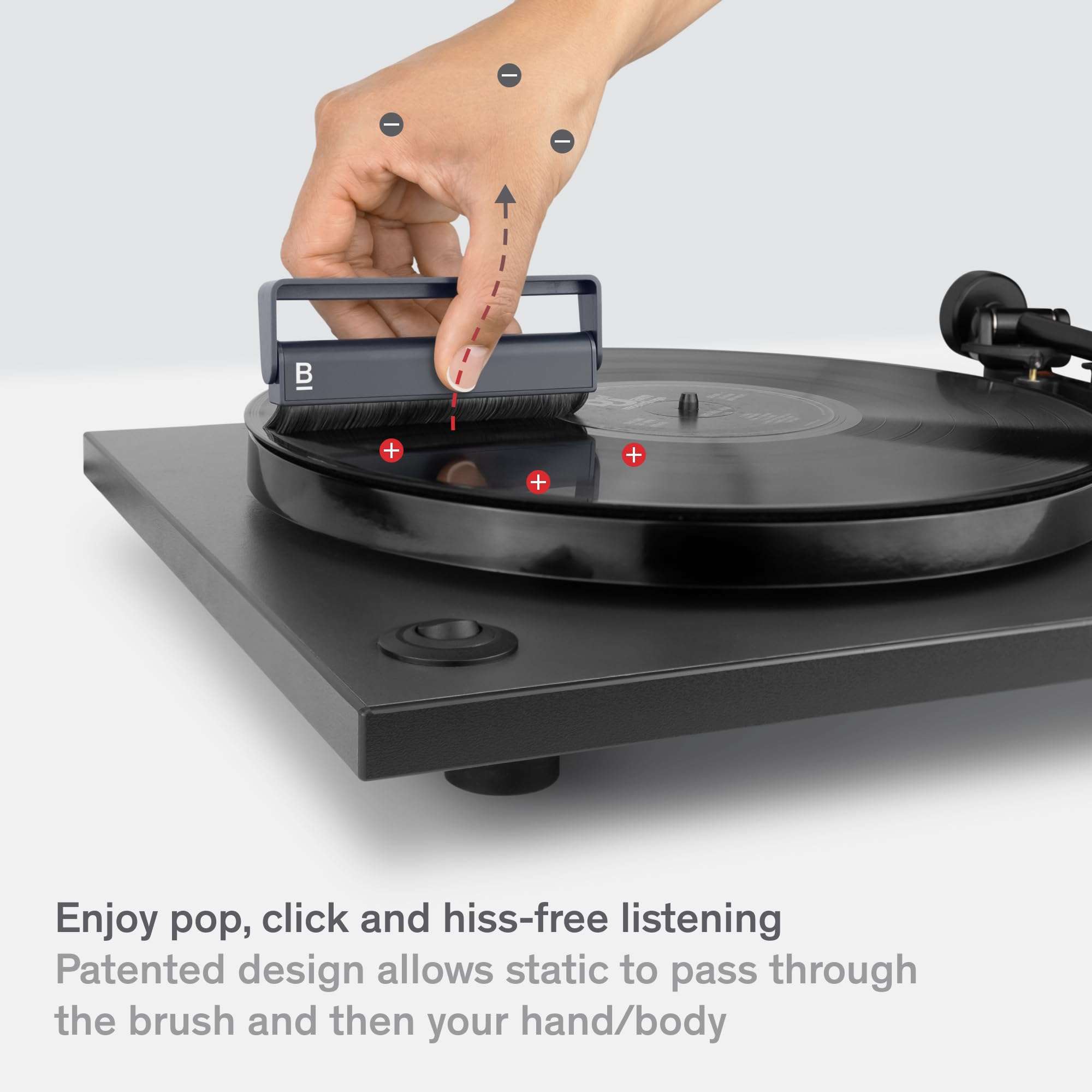 Boundless Audio Record Cleaner Brush - Carbon Fiber Anti-Static Vinyl Brush - Record Player Accessories for Vinyl Cleaning 3