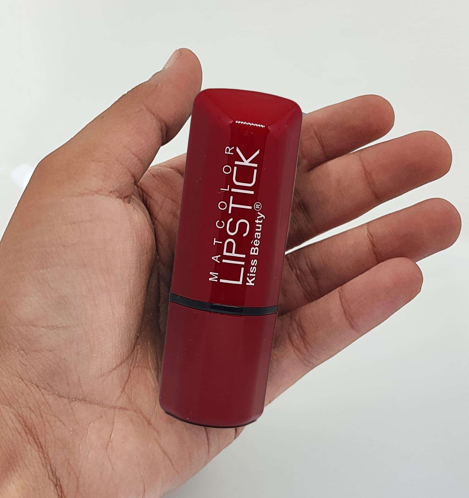 Kiss Beauty Mike Hot and Soft Matte Lipstick Intense Color Long Lasting Smudge Proof Water Proof, Keeps Lips Moisturized. Vegan & Cruelty Free Lipstick for Women (Bold Red) 1