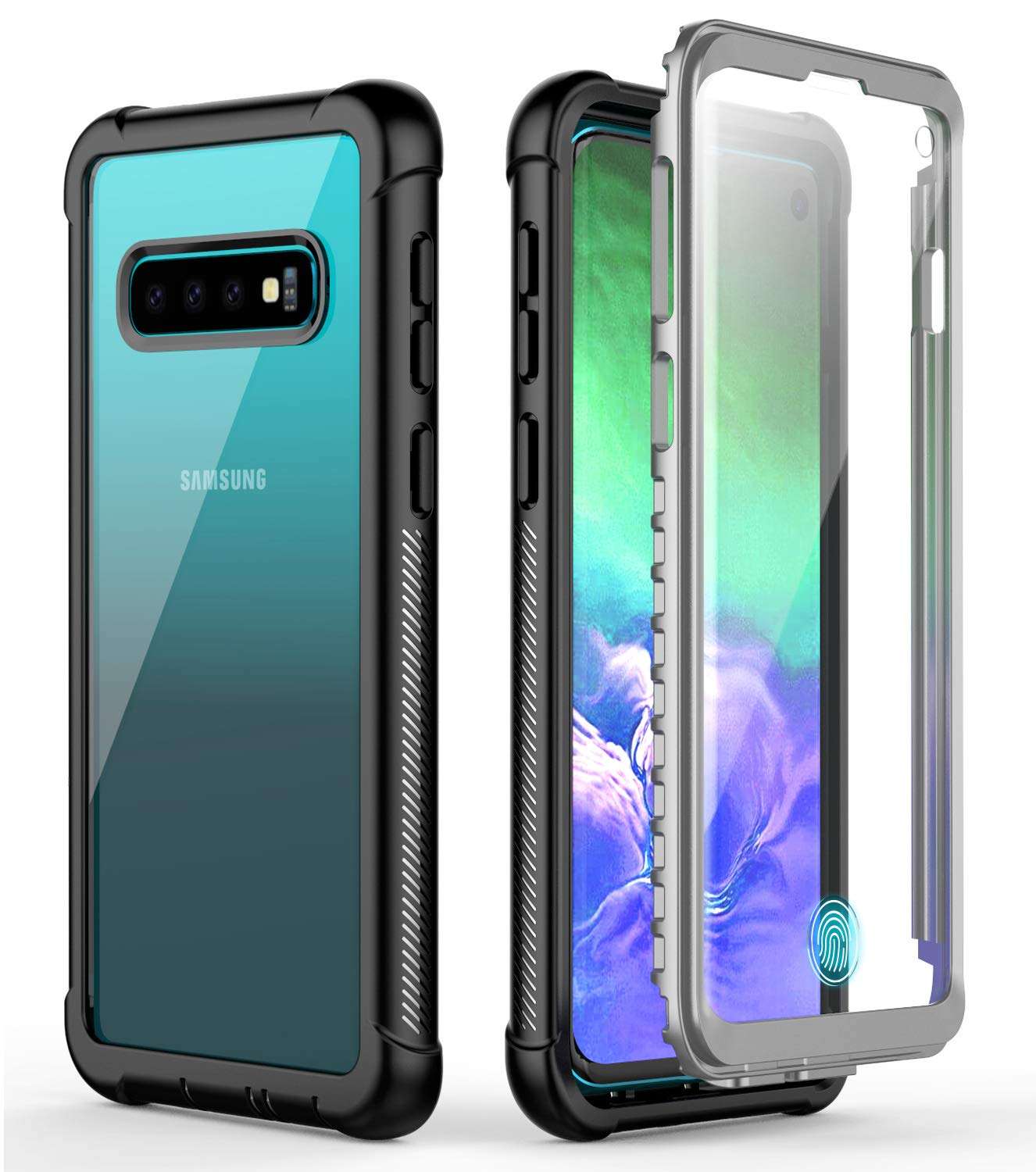 Snowfox Samsung Galaxy S10 Case, Heavy Duty Protection with Built-in Screen Protector Shockproof Case for Samsung Galaxy S10 6.1 inch 1