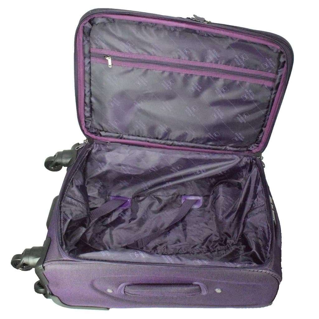 American House Nylon 28 Inch 4 Wheel Trolley Bag (Purple) 6