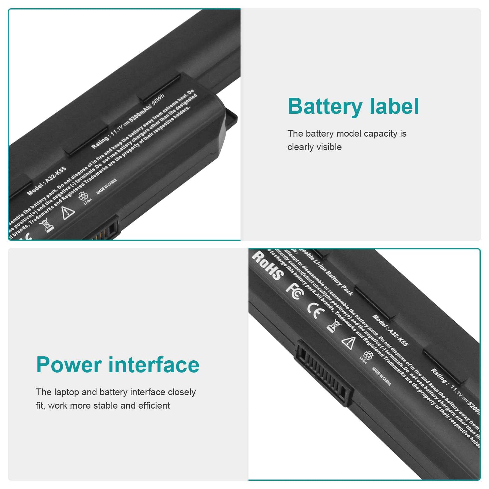 Fancy Buying A32-K55 Laptop Battery for ASUS A33-K55 A41-K55 A45 A55 A75 F45 F55 F75 K45 K55 K75 R400 R403 R500 R503 R700 R704 U57 X45 4