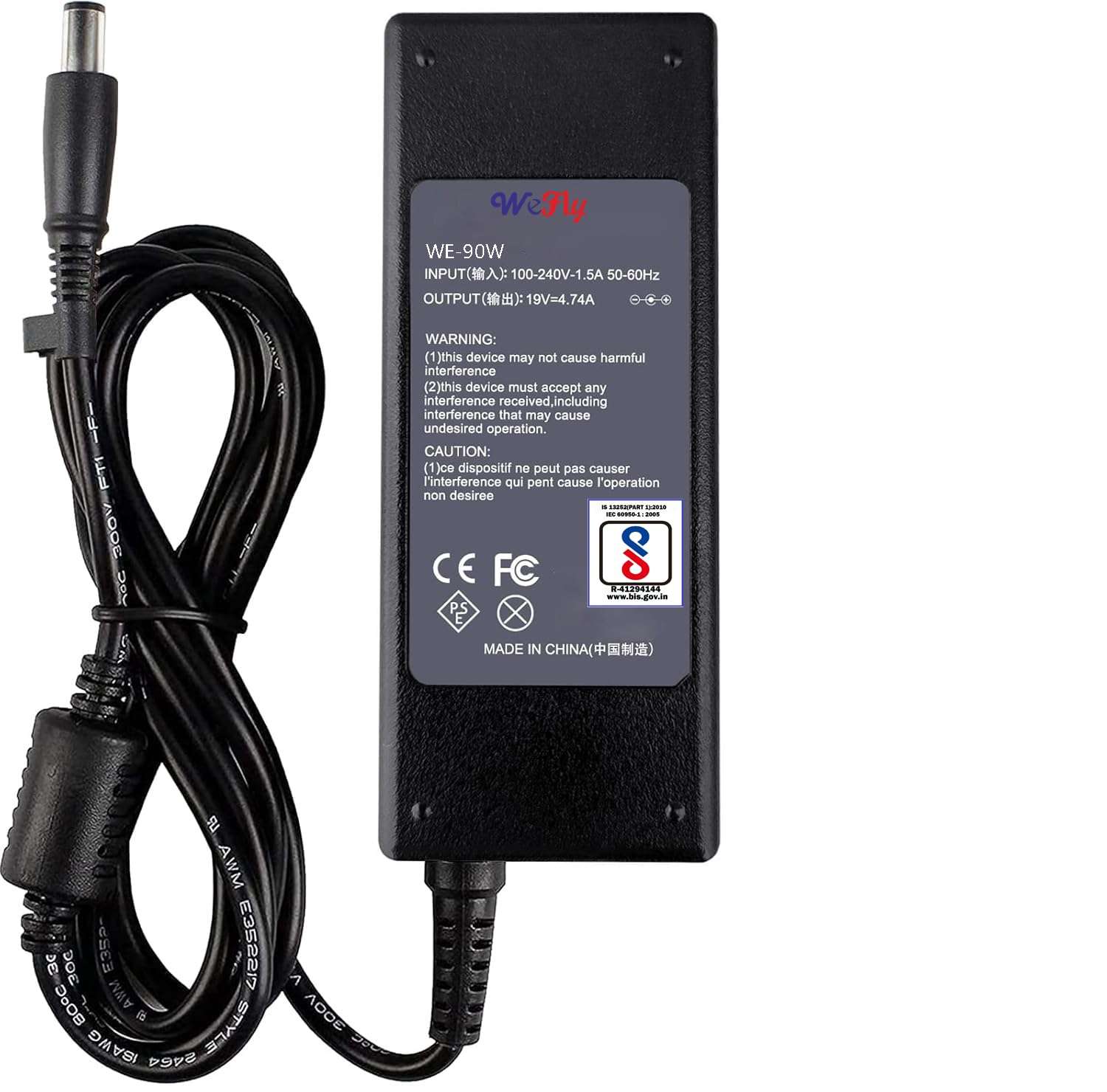 WeFly 90w 19V 4.74A 7.4mm x 5.0mm Laptop Adapter for HP All-in-One Desktop 22" 24" 24DD 24DF 24-DP 24-CB 22-DD DF:24-dd0210 dd0010 24df0040 df0030 22-df0003w df0222 22-dd0210 dd0110 24-dp0160 dp1250 1
