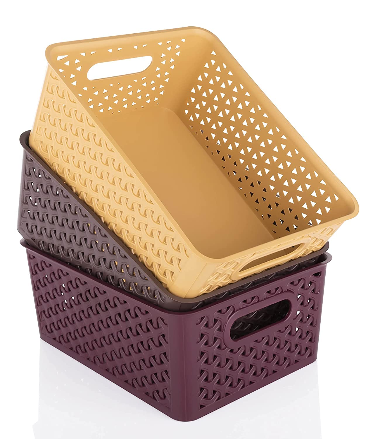 Craft INDIA3 PCS Baskets Without Lid for Kitchen | Vegetables | Toys | Accessories