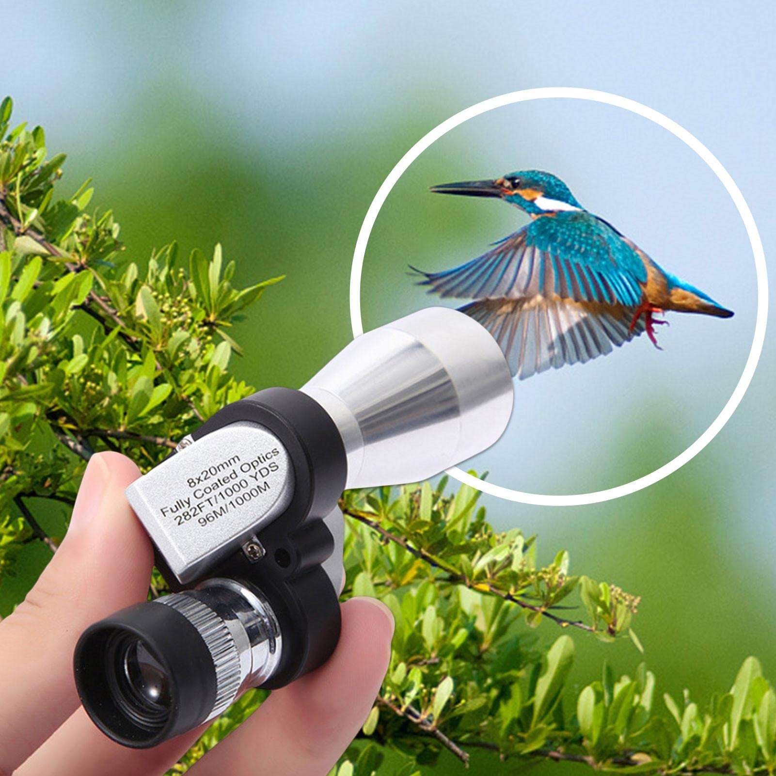 HD Mini Pocket Telescope, Portable Monocular Telescope, Low Light Night Vision, Adjustable Telescope for Bird Watching Travelling Hunting 6