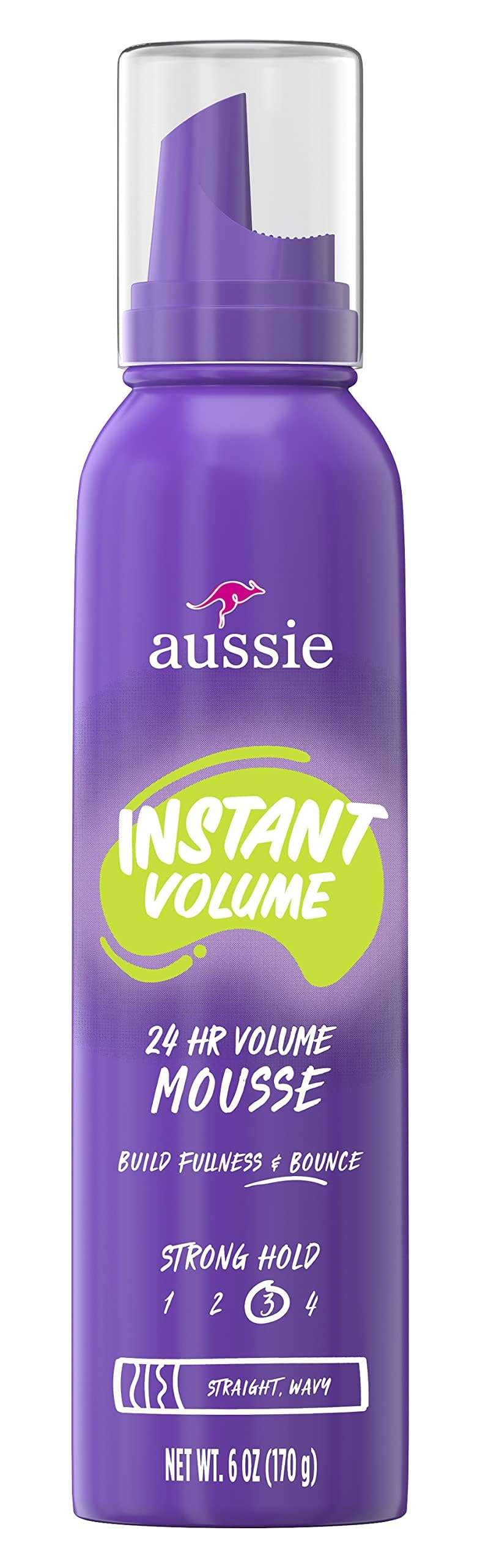 Aussie Instant Volume Mousse 24 Hour Strong Hold 6 Ounce (Pack of 2) 2