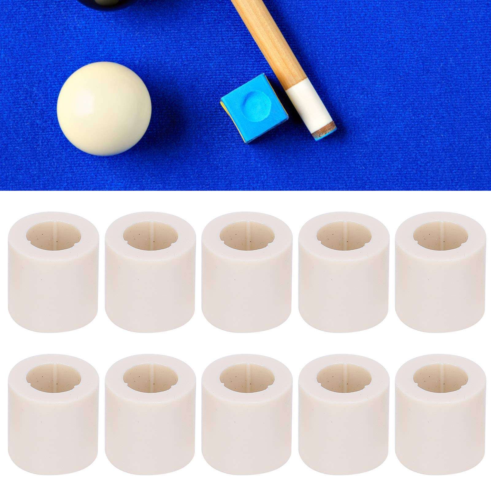 01 Billiard Cue Stick Ferrules, Ferrules Tubes Replacement Parts Billiard Accessories Snooker Pool Repair Parts 40pcs Pool Cue Ferrule for Replacement Parts13MM, 0.5 inch 5