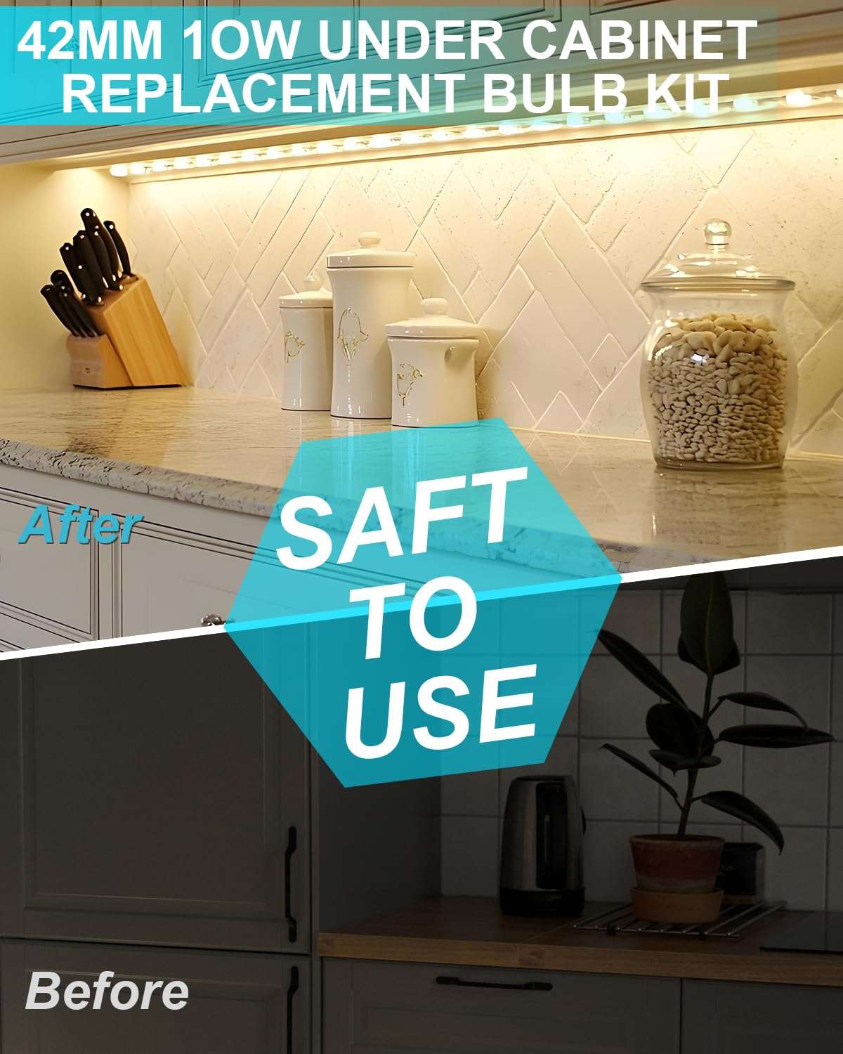 Miisiya Xenon Festoon Light Bulb 12v 10W Festoon Bulb Under Cabinet Light Bulbs T3 42mm Festoon UnderCabinet Bulb 2700K 12 PCS 3