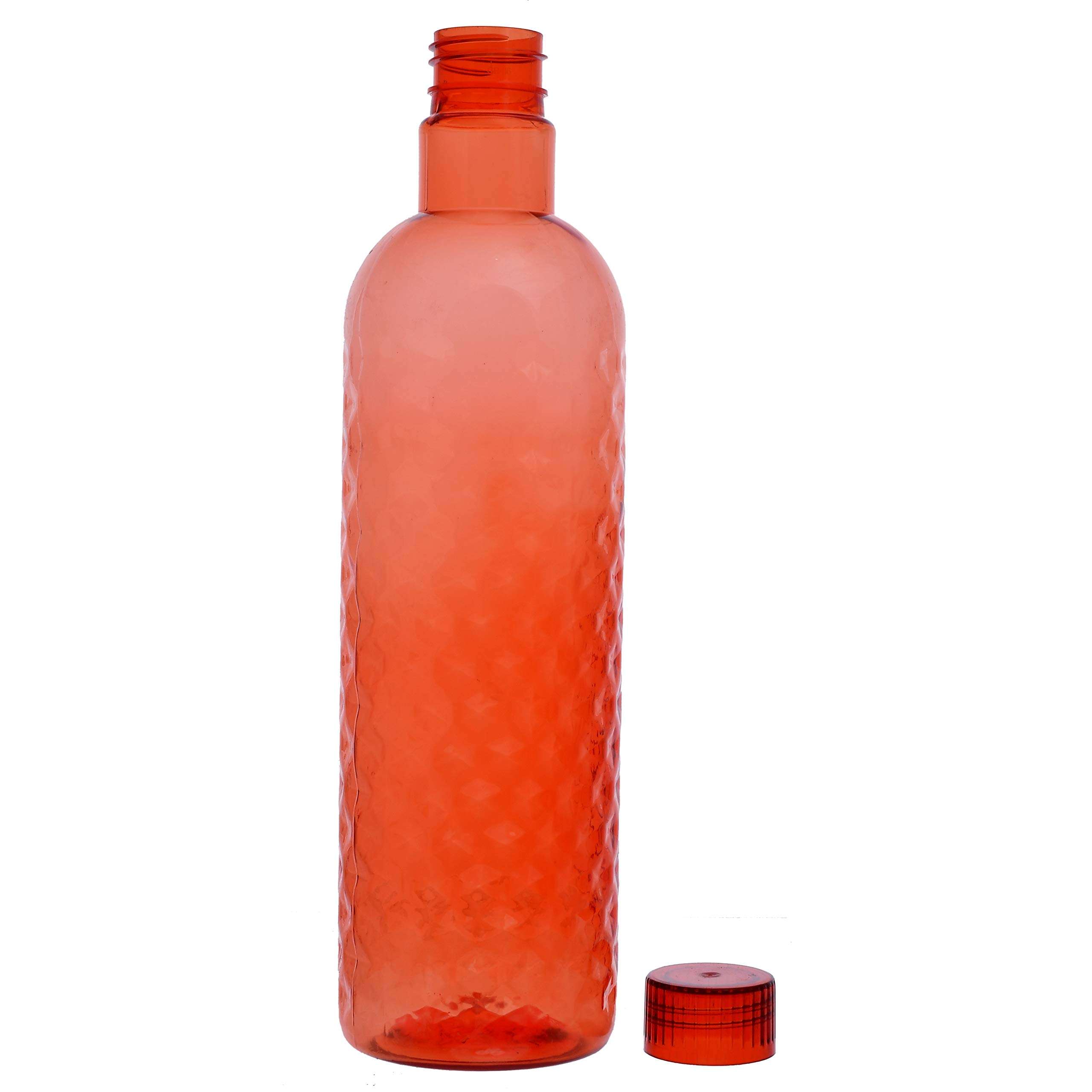 Kuber Industries Plastic 6 Pieces Hammer Fridge Water Bottle Set with Lid (1000ml, Red)-KUBMART386 5