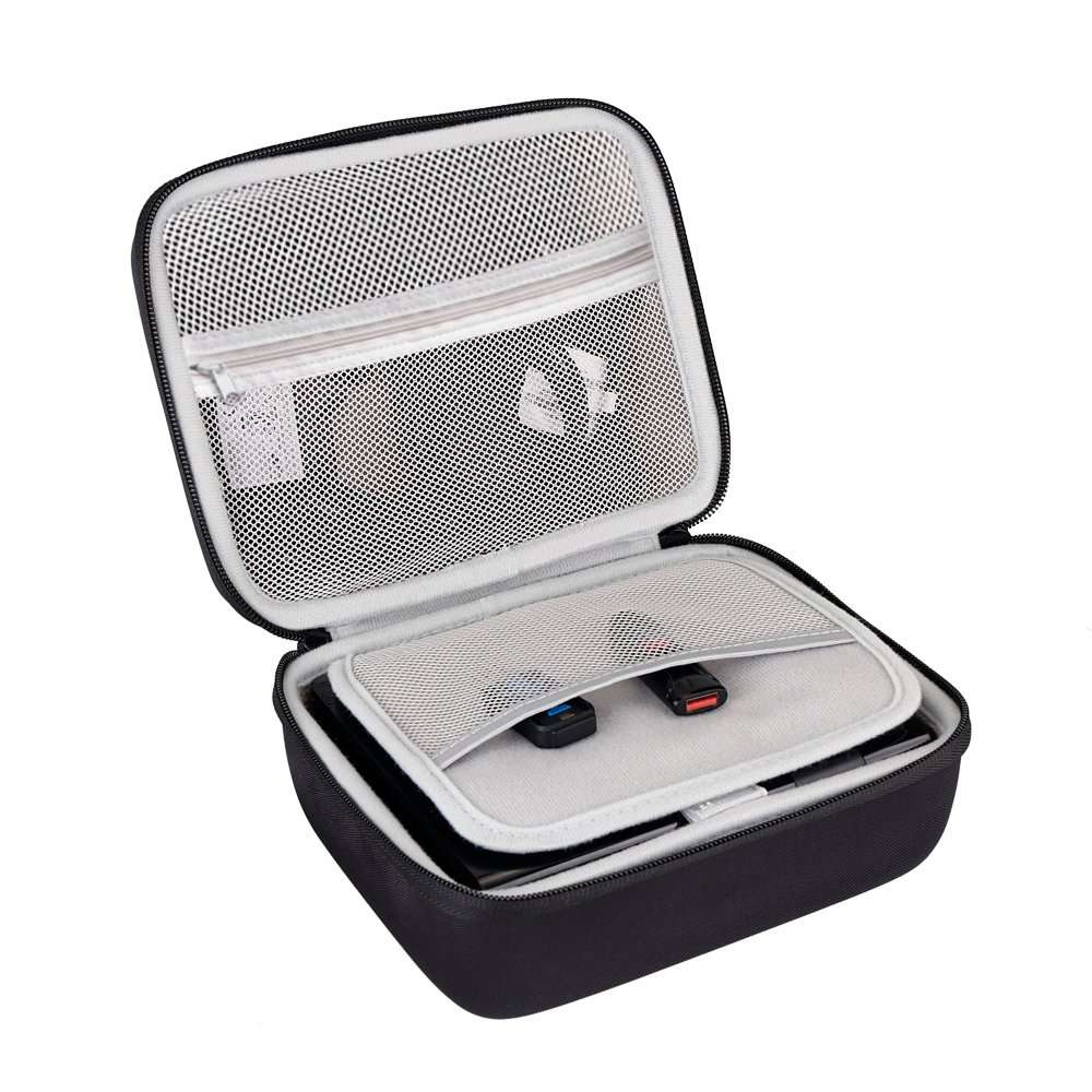 BOVKE Hard Drive Case for WD Elements My Book Seagate Expansion Desktop External Hard Drive HDD 6TB 8TB 10TB 12TB 14TB 16TB 18TB, 3.5 Inch Portable Desktop HDD Carrying Case, Black 3